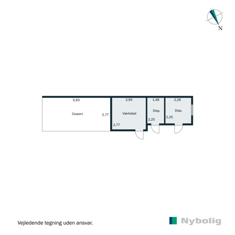 Plantegninger billede af Nyvej 3, Hou, 8300 Odder