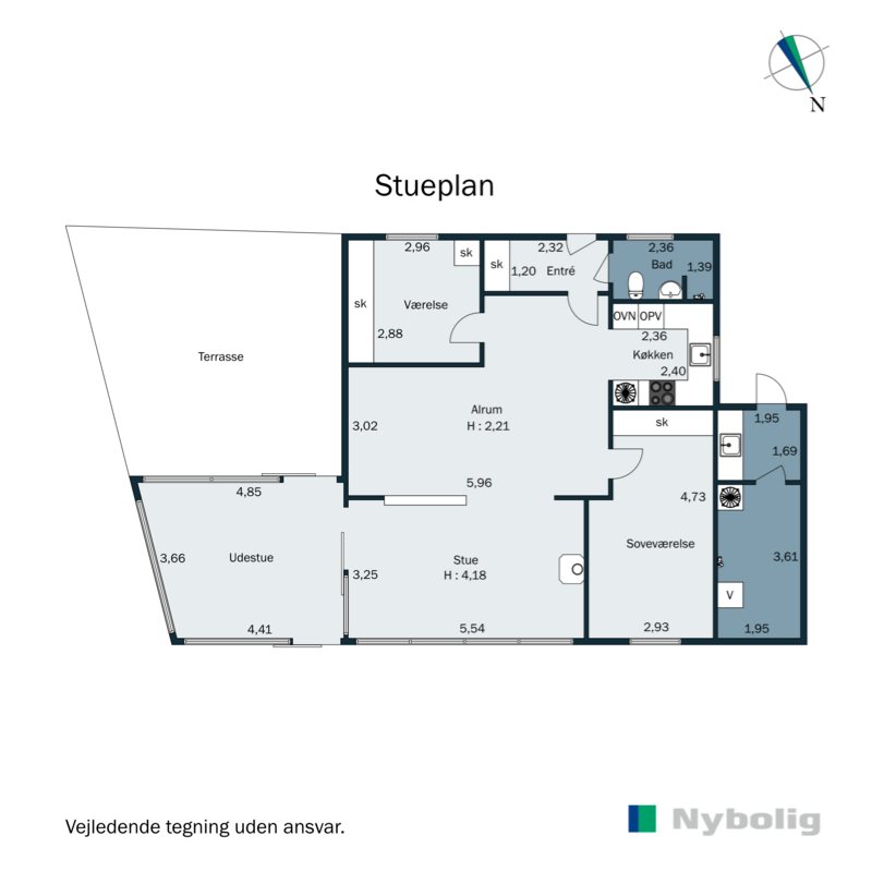 Plantegninger billede af Nyvej 3, Hou, 8300 Odder