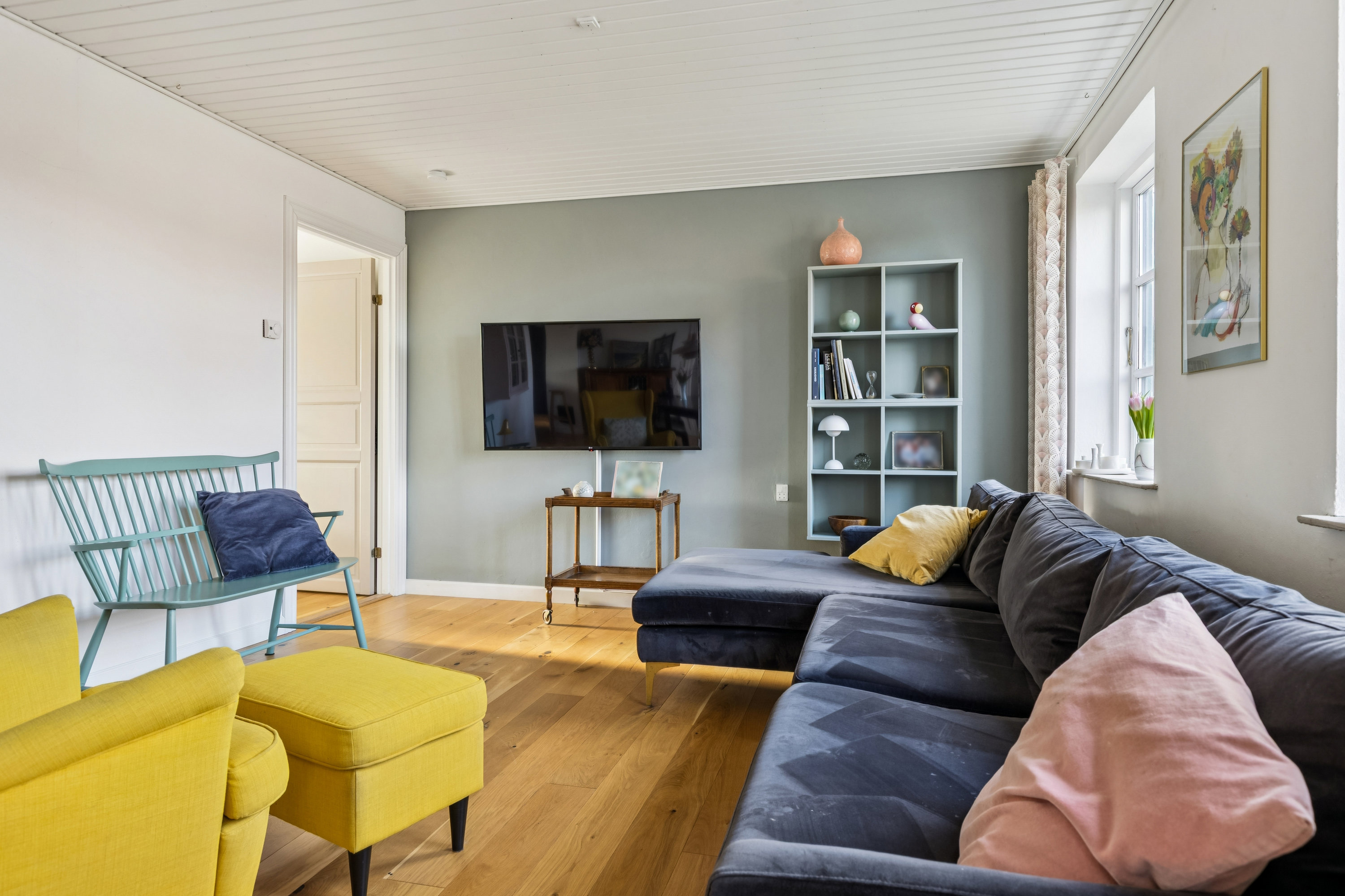 Fremhævet stue billede i fuldskærmstilstand. Billede af Vallekildevej 53, 4534 Hørve