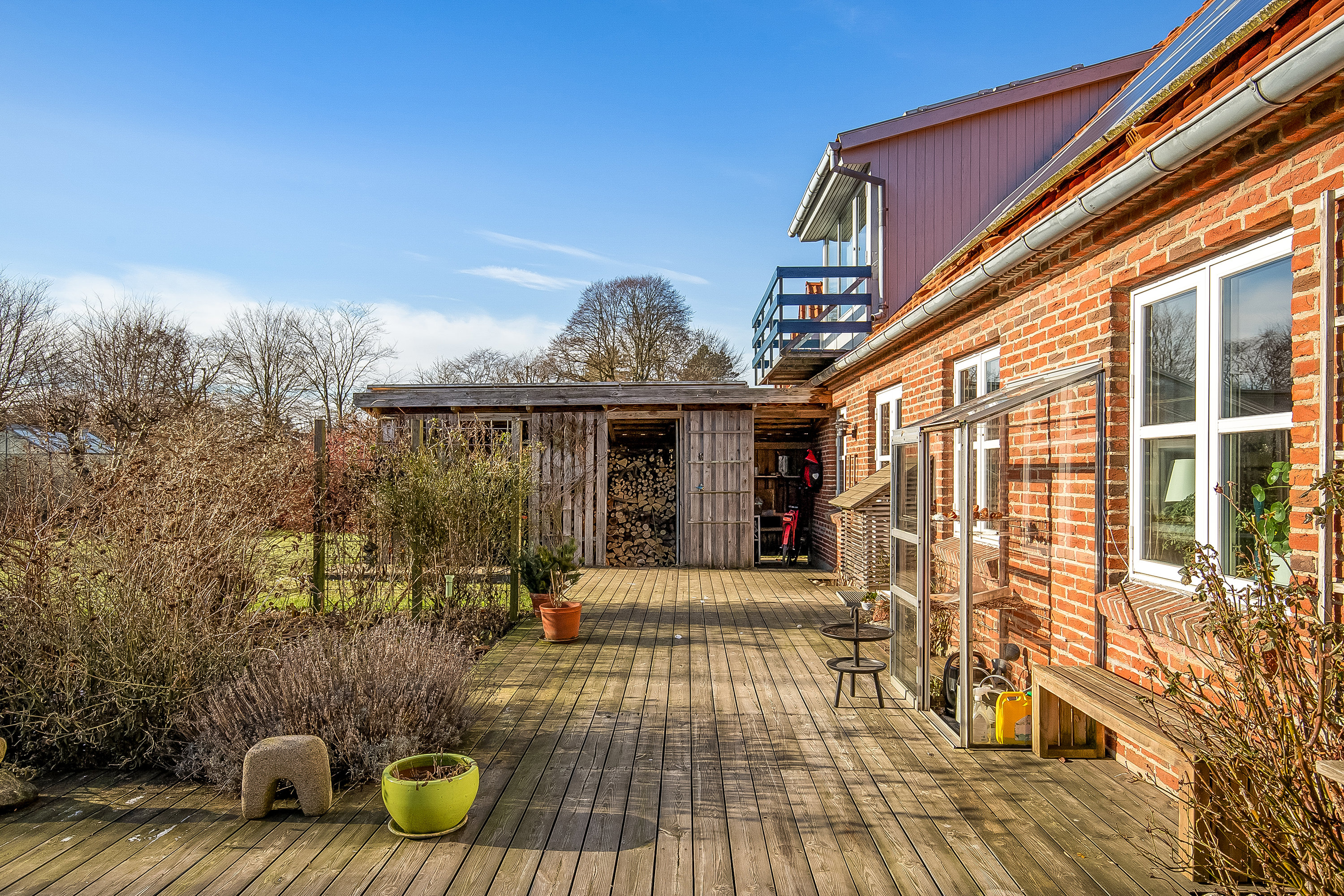 Fremhævet terrasse billede i fuldskærmstilstand. Billede af Gyndbjerg 21, Agtrup, 6091 Bjert