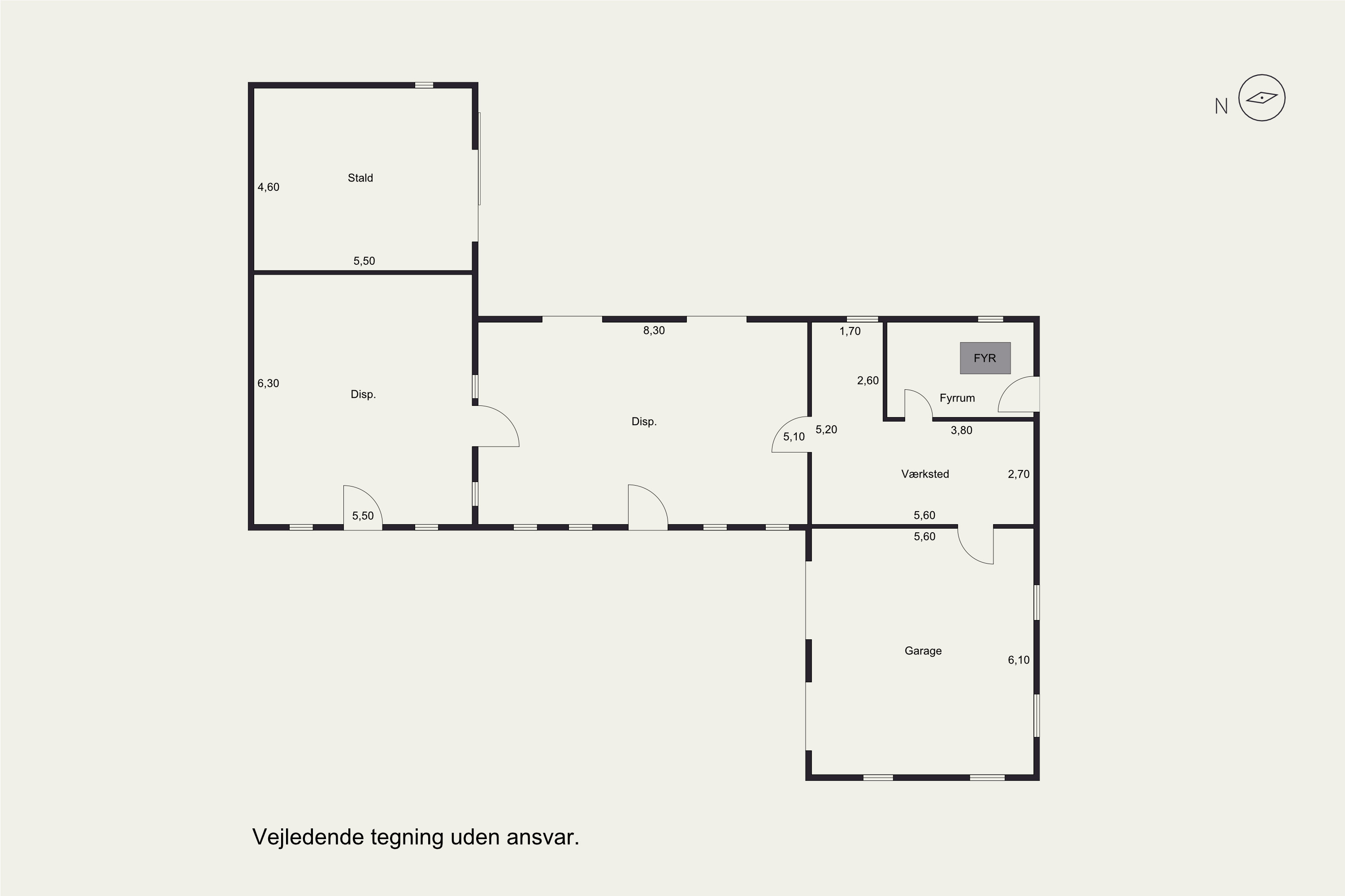 Plantegninger billede af Lustrupvej 42, 6760 Ribe
