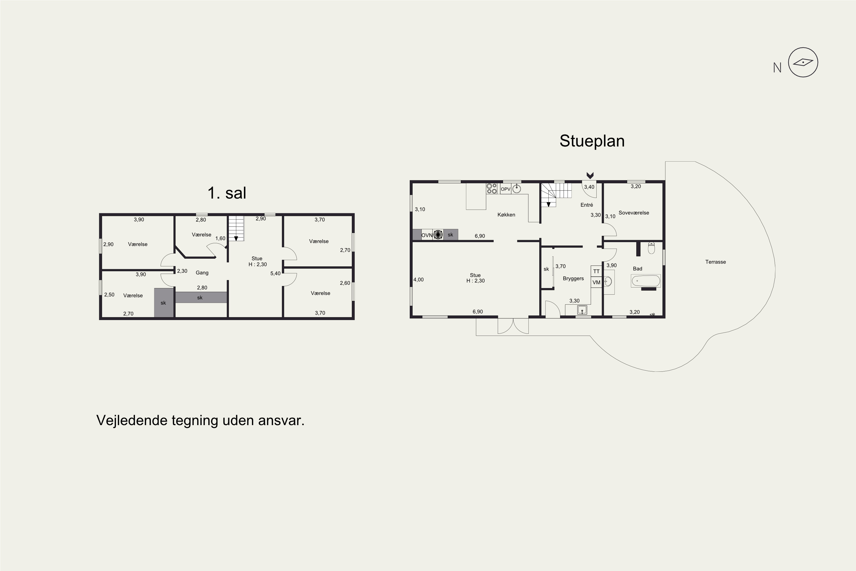 Plantegninger billede af Lustrupvej 42, 6760 Ribe