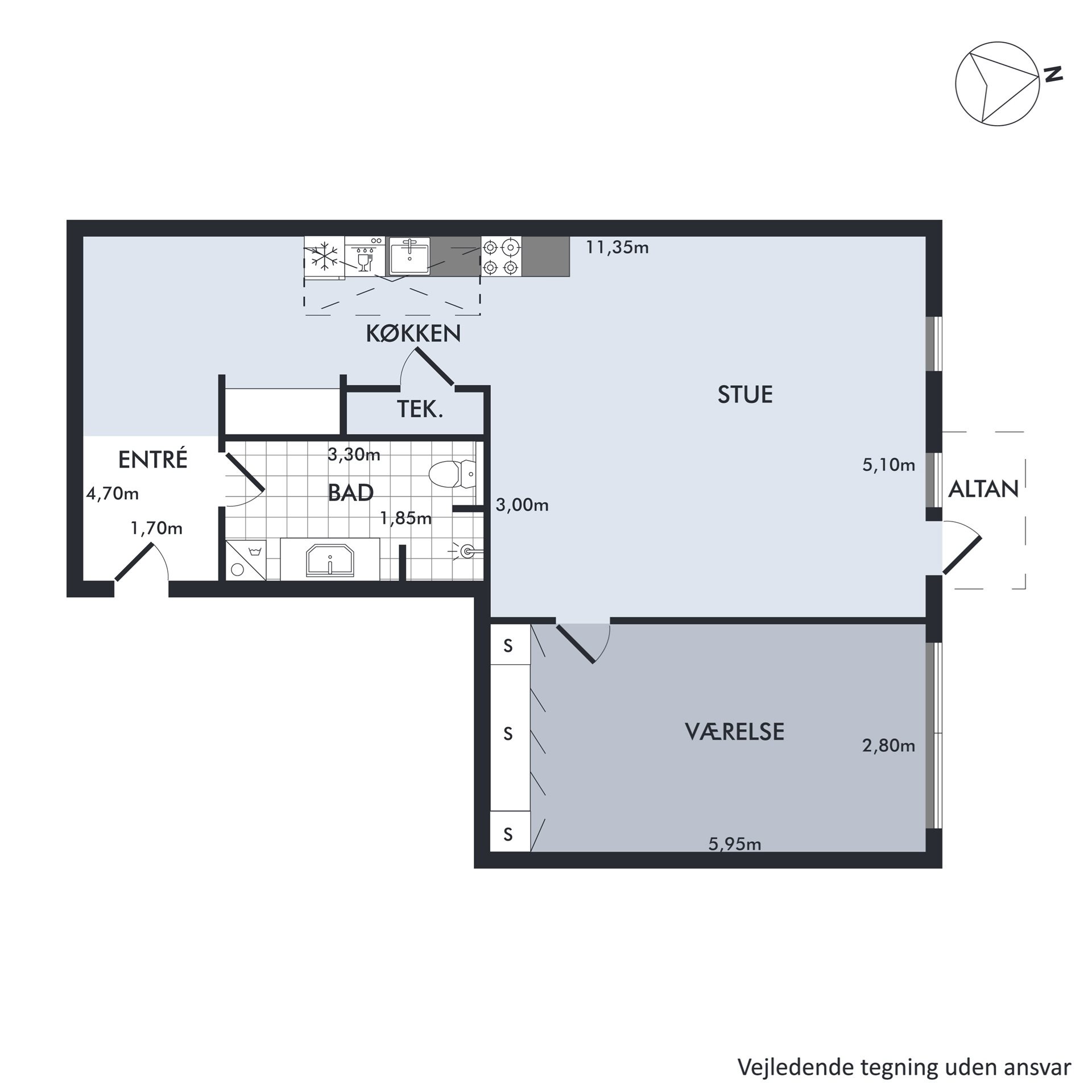 Plantegninger billede af Østre Skovvej 12A, 1. 4., 8240 Risskov