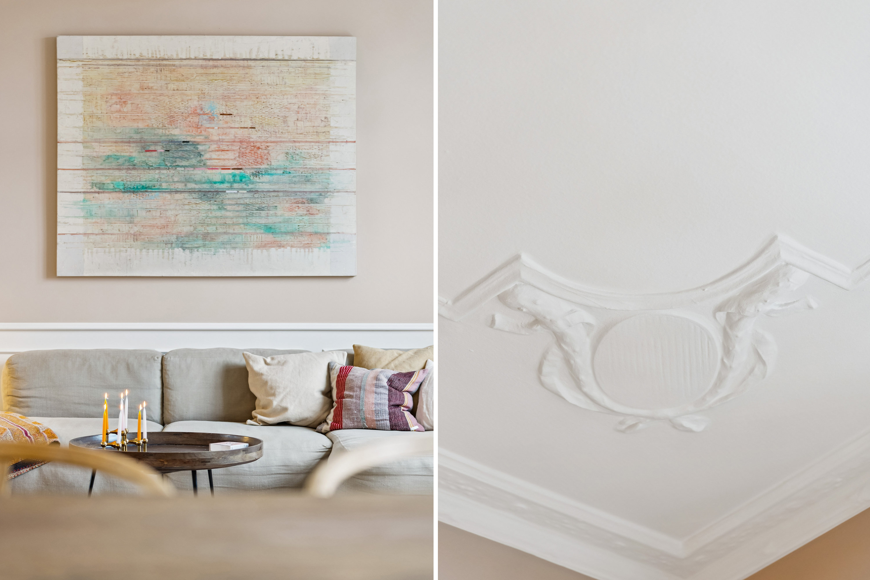 Fremhævet stue billede i fuldskærmstilstand. Billede af Schlegels Alle 3, 4. tv., 1807 Frederiksberg C