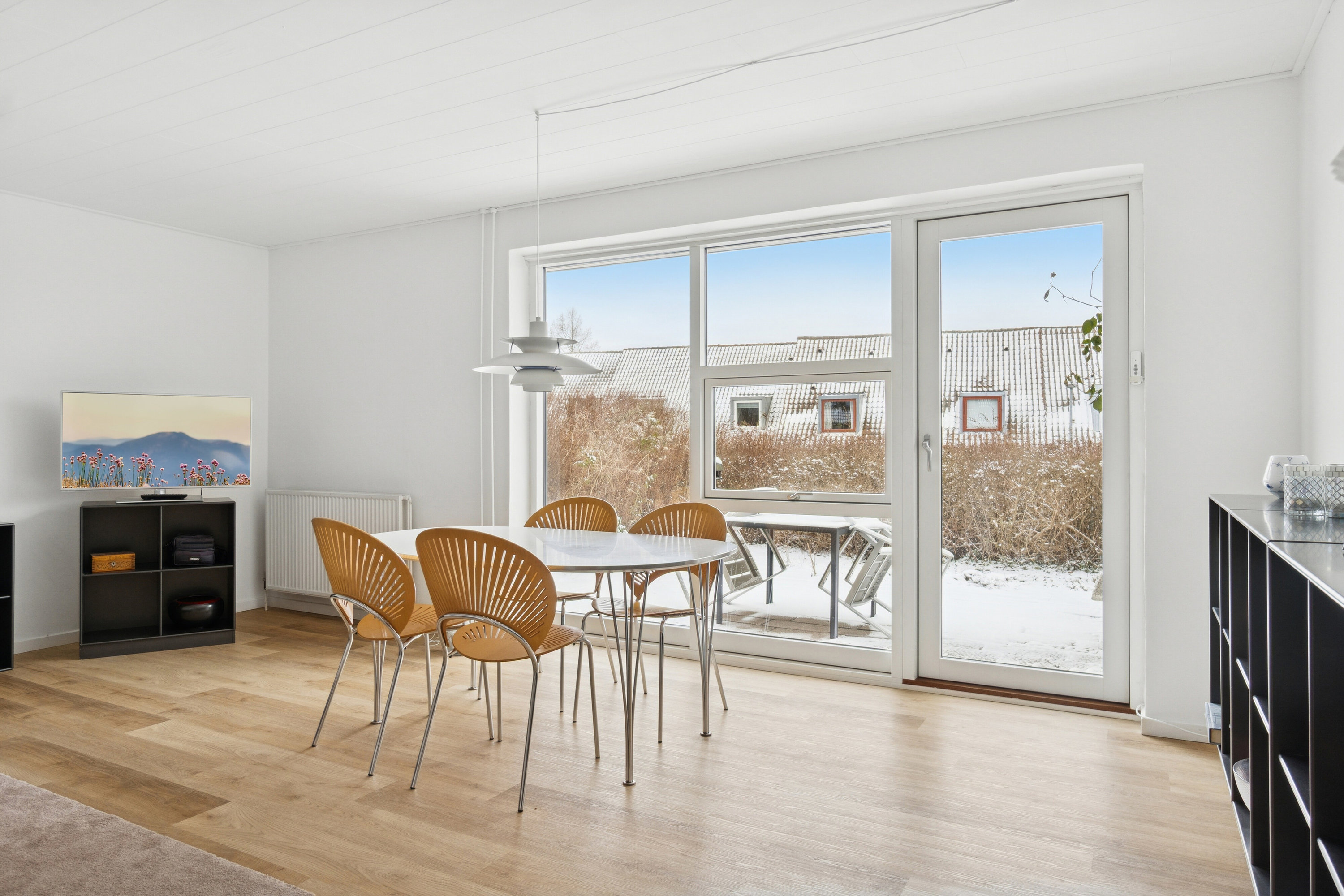 Fremhævet spisestue billede i fuldskærmstilstand. Billede af Rømøparken 10, 4200 Slagelse