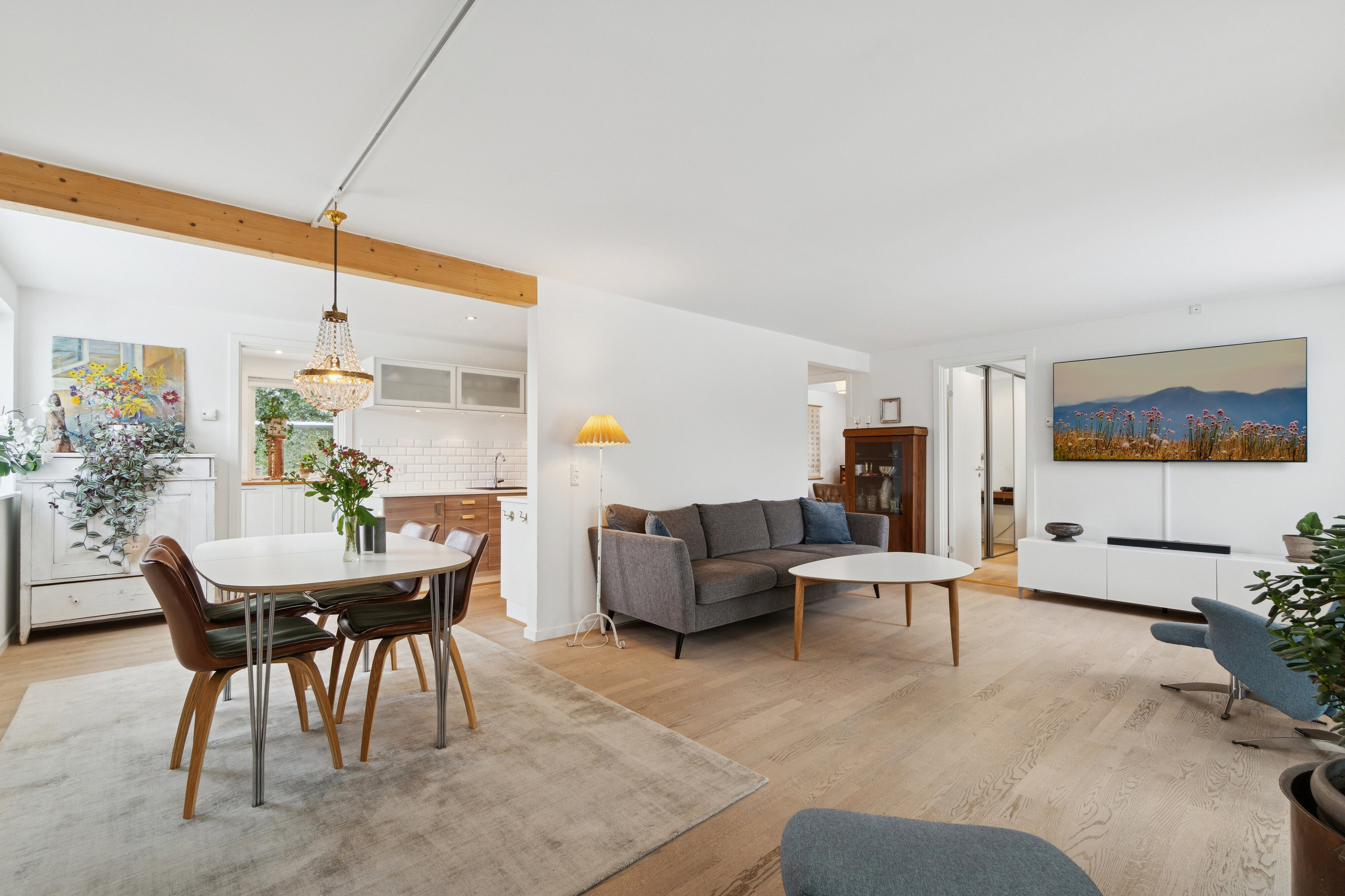 Fremhævet stue billede i fuldskærmstilstand. Billede af Flintager 12, 2620 Albertslund