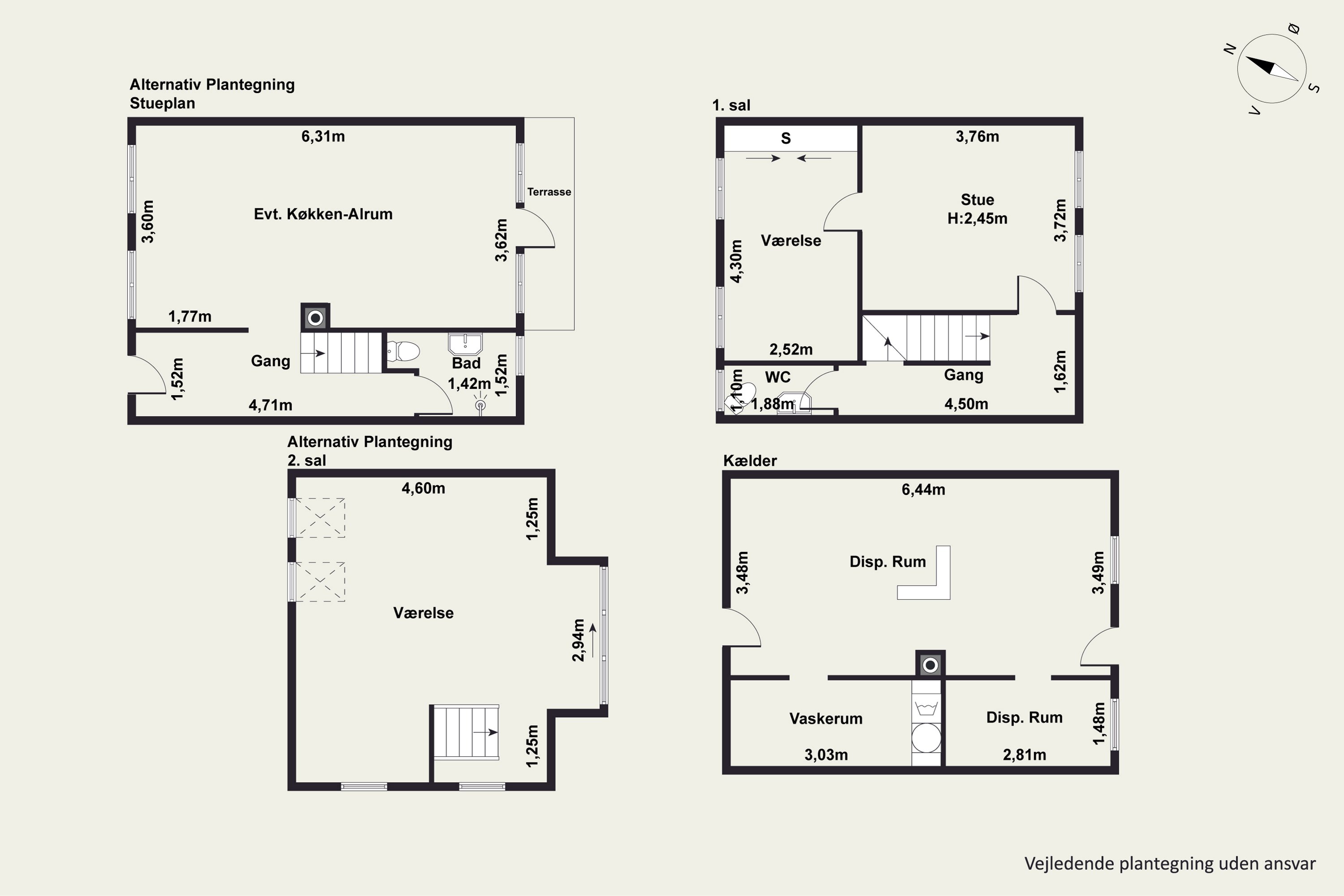 Plantegninger billede af Kærlighedsstien 5+5A, 8000 Aarhus C
