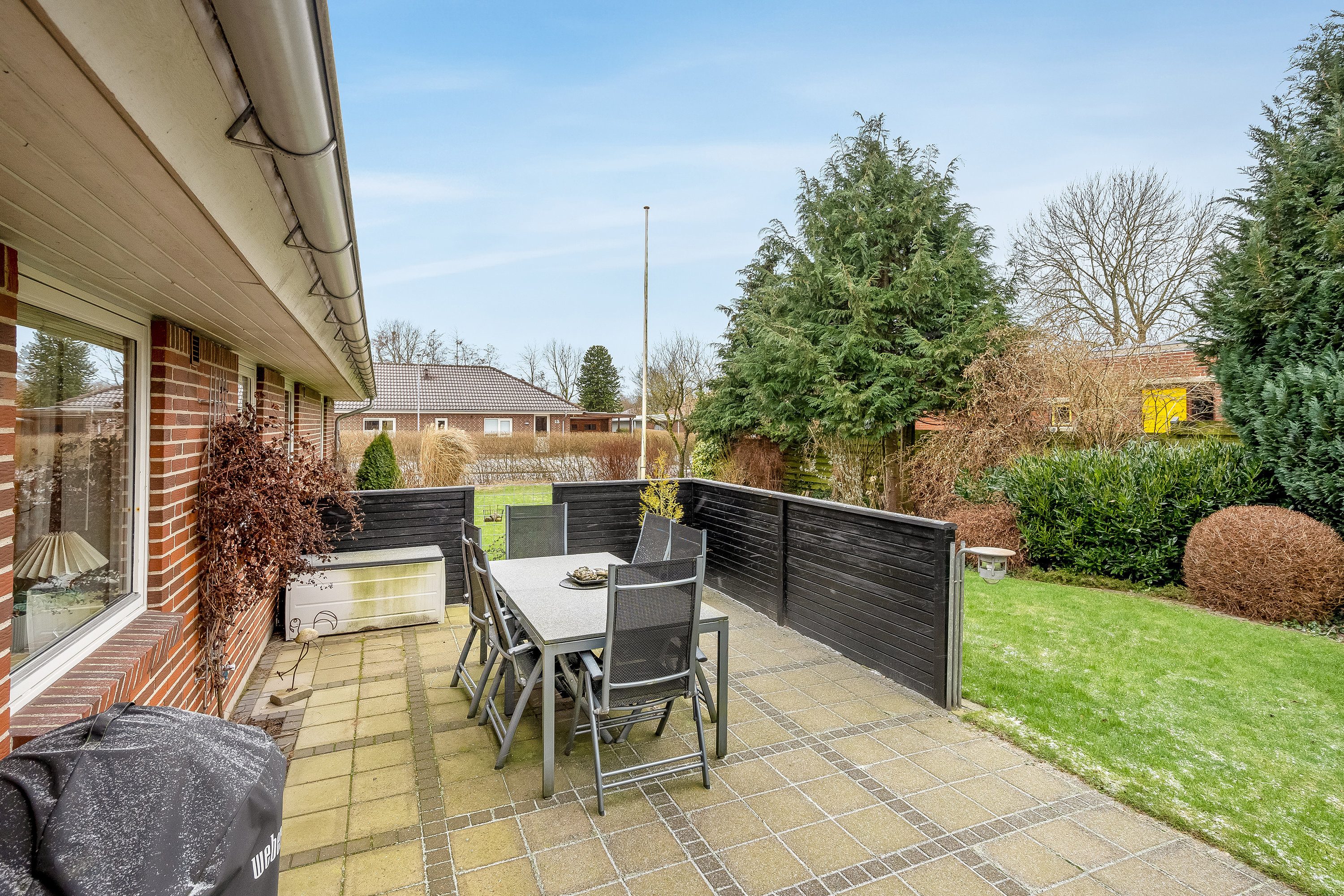 Fremhævet terrasse billede i fuldskærmstilstand. Billede af Søparken 14, 6862 Tistrup