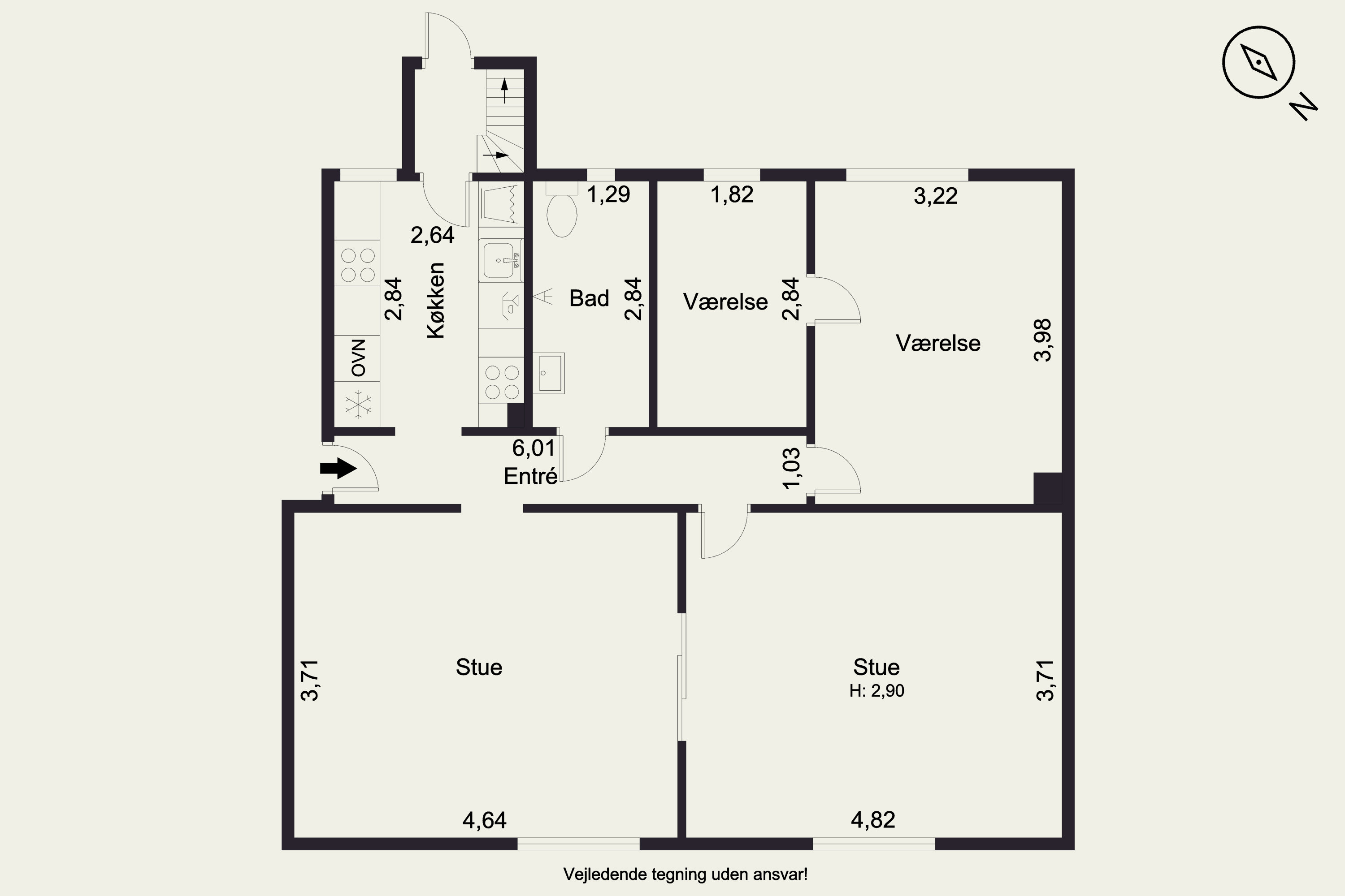 Plantegninger billede af Strandvejen 32, st.., 8000 Aarhus C