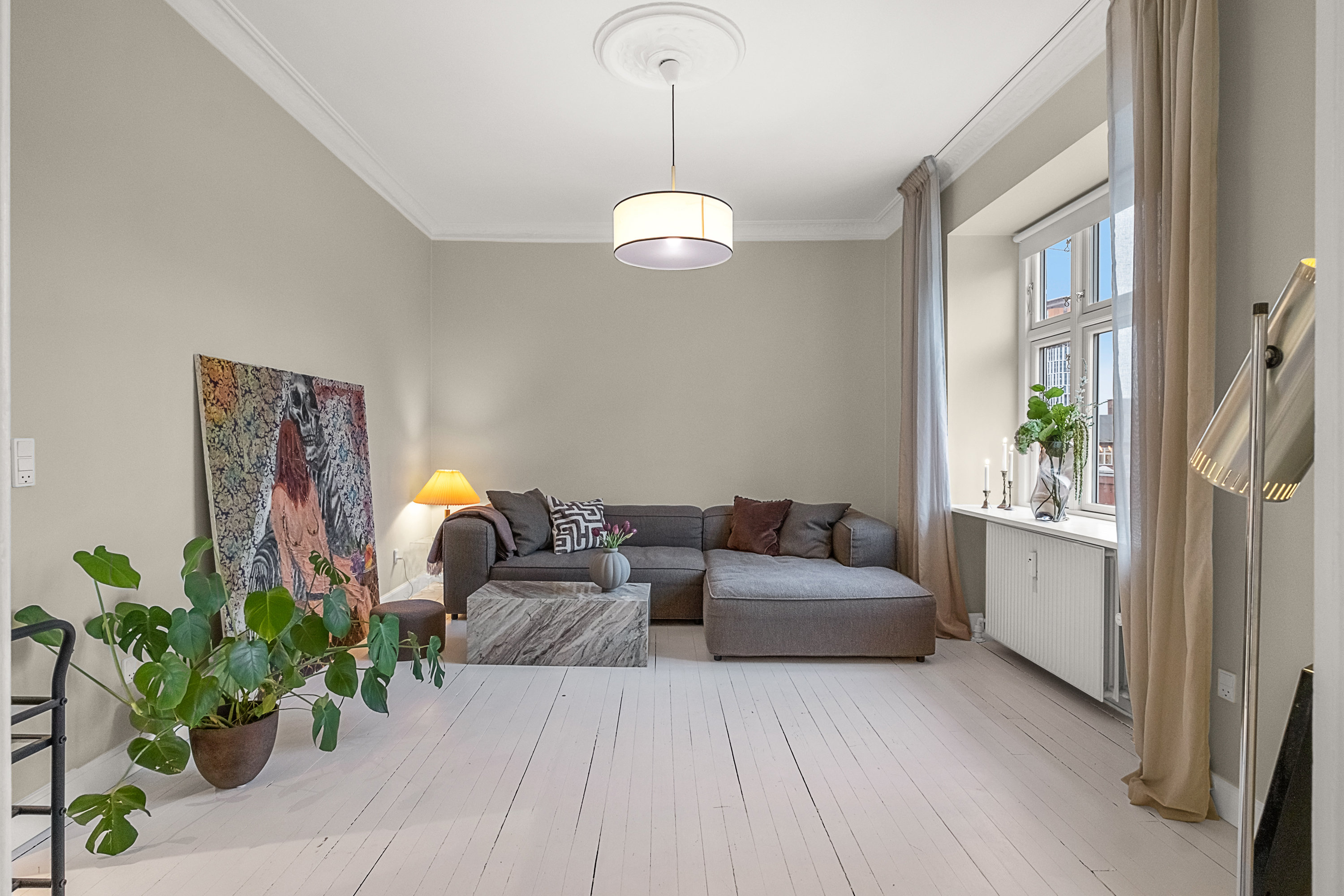 Fremhævet stue billede i fuldskærmstilstand. Billede af Strandvejen 32, st.., 8000 Aarhus C