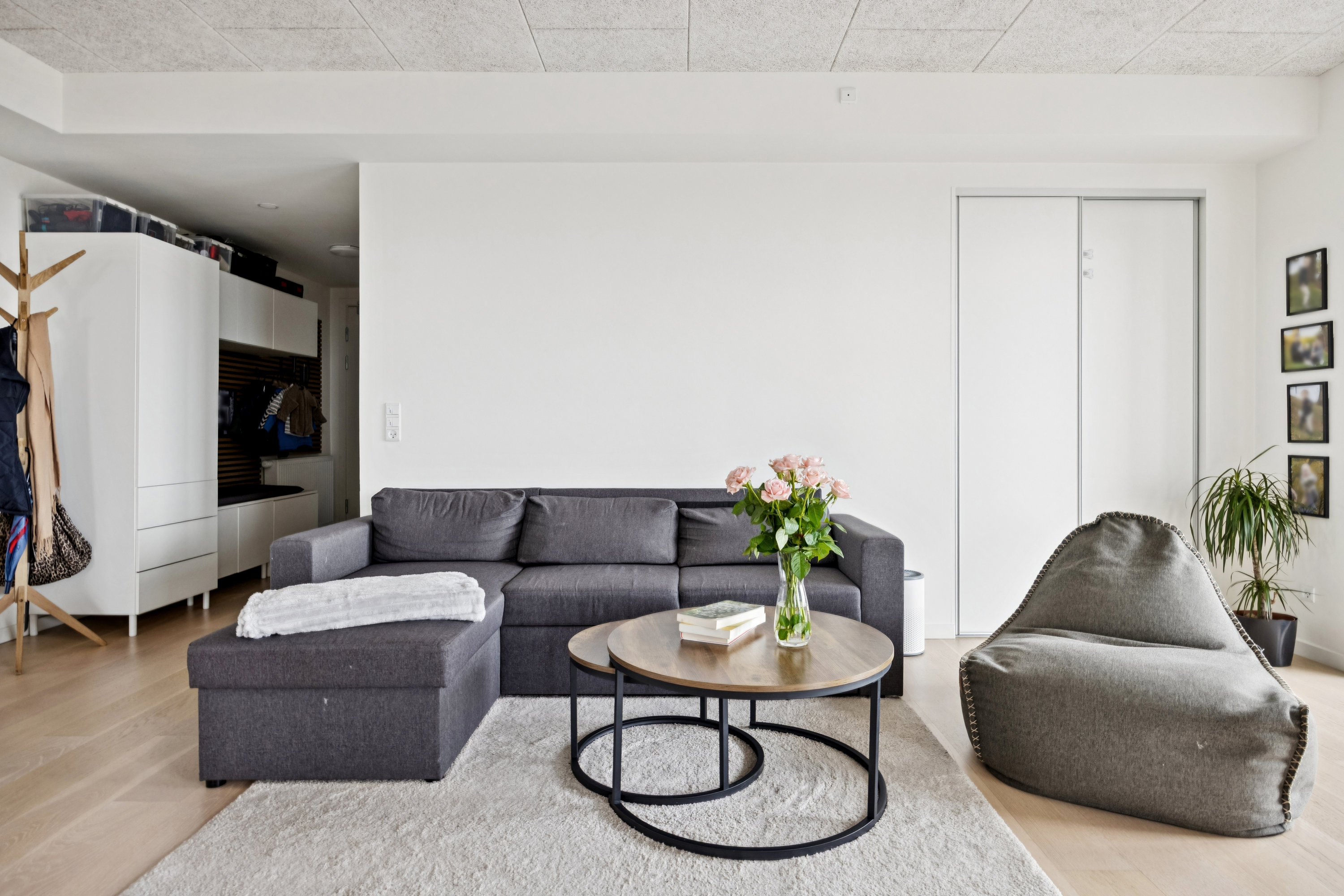 Fremhævet stue billede i fuldskærmstilstand. Billede af Julius Posselts Vej 3A, 14. 4., 9400 Nørresundby