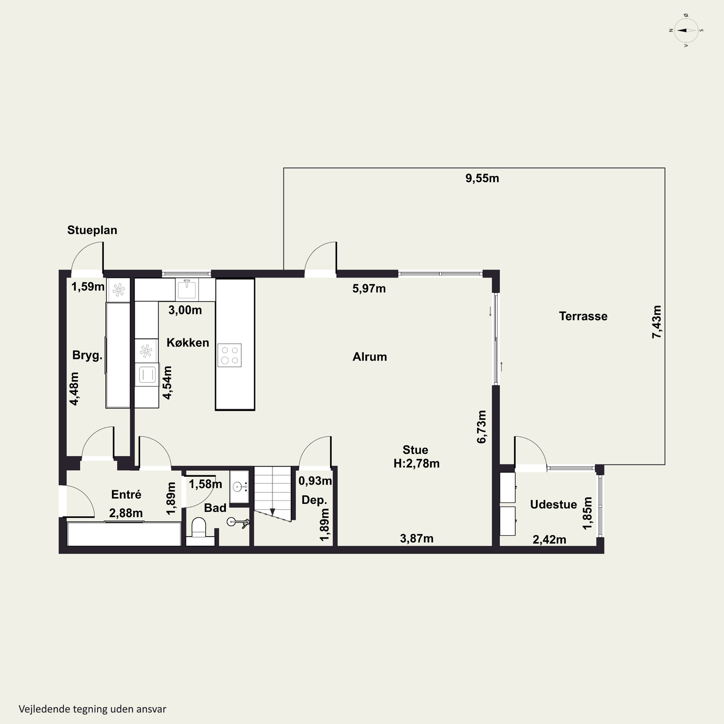 Plantegninger billede af Stisager 88A, 2600 Glostrup
