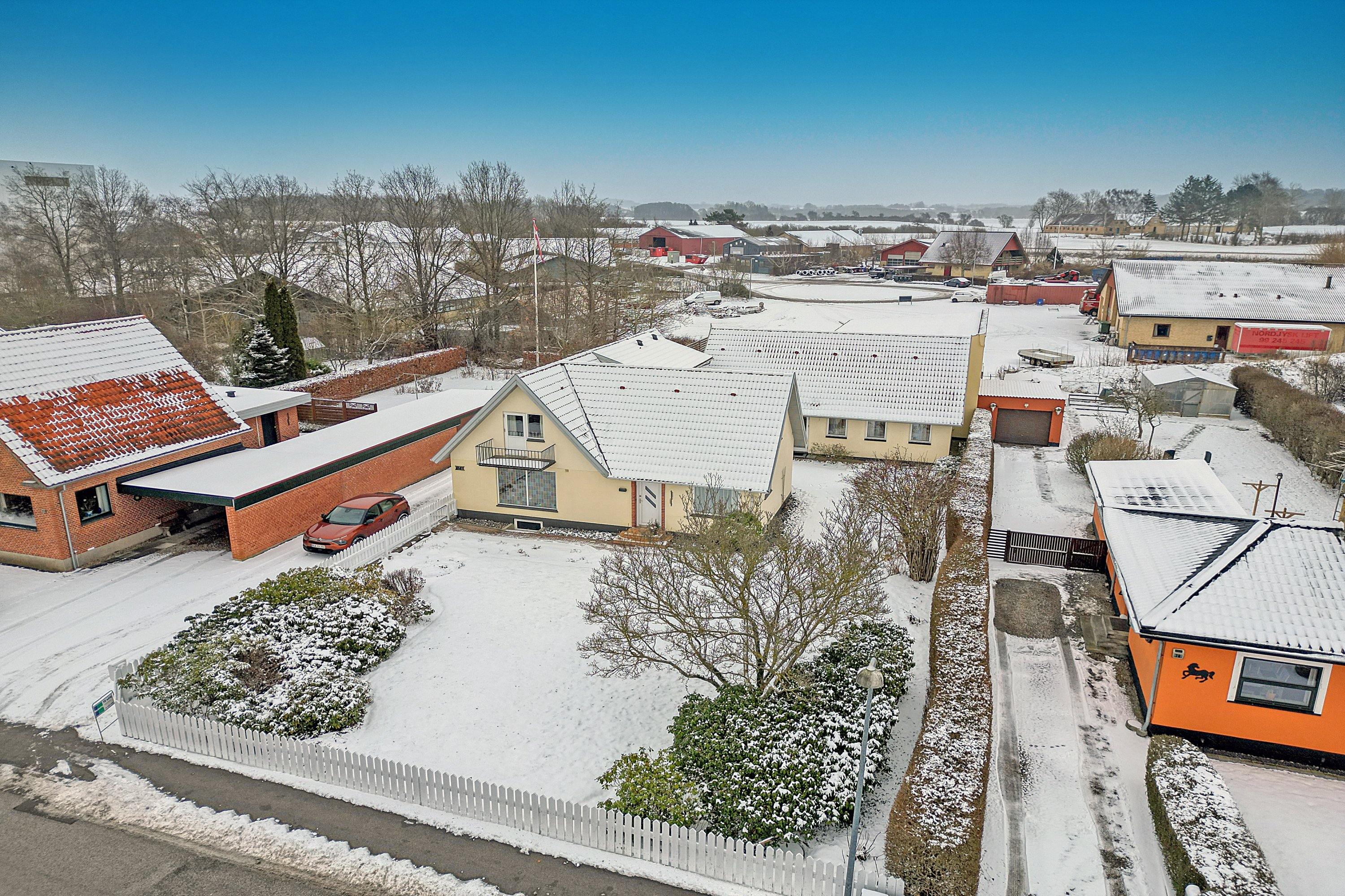 Fremhævet luftfoto billede i fuldskærmstilstand. Billede af Bygaden 80, 4370 Store Merløse