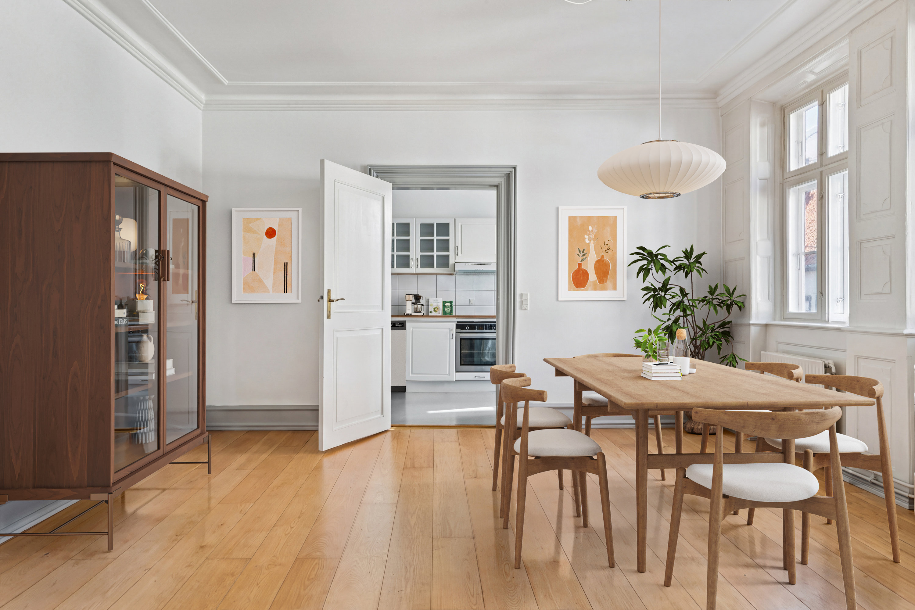 Fremhævet spisestue billede i fuldskærmstilstand. Billede af Stengade 48D, 1., 3000 Helsingør