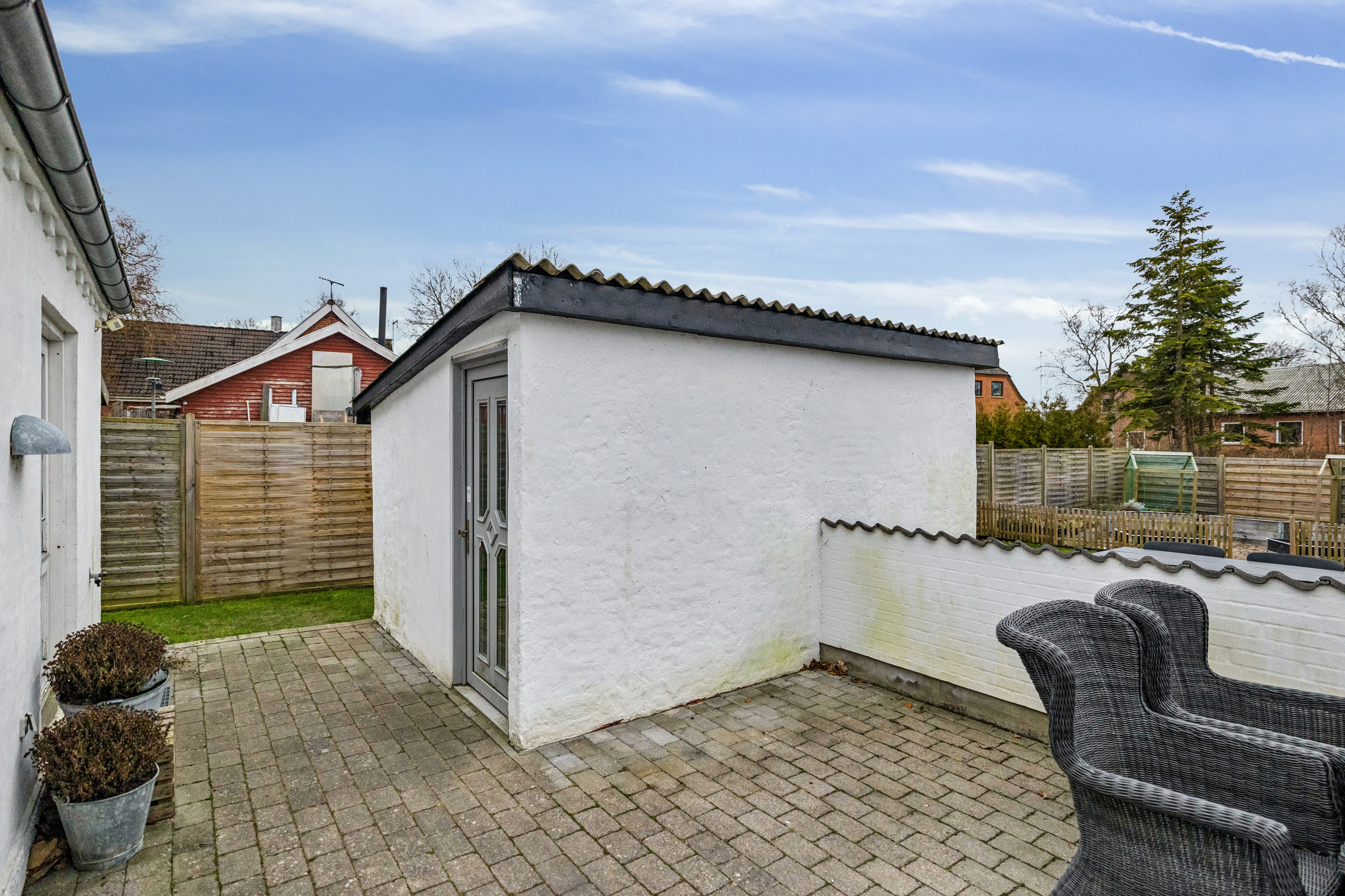 Fremhævet terrasse billede i fuldskærmstilstand. Billede af Lillemøllevej 1, Hvornum, 9500 Hobro