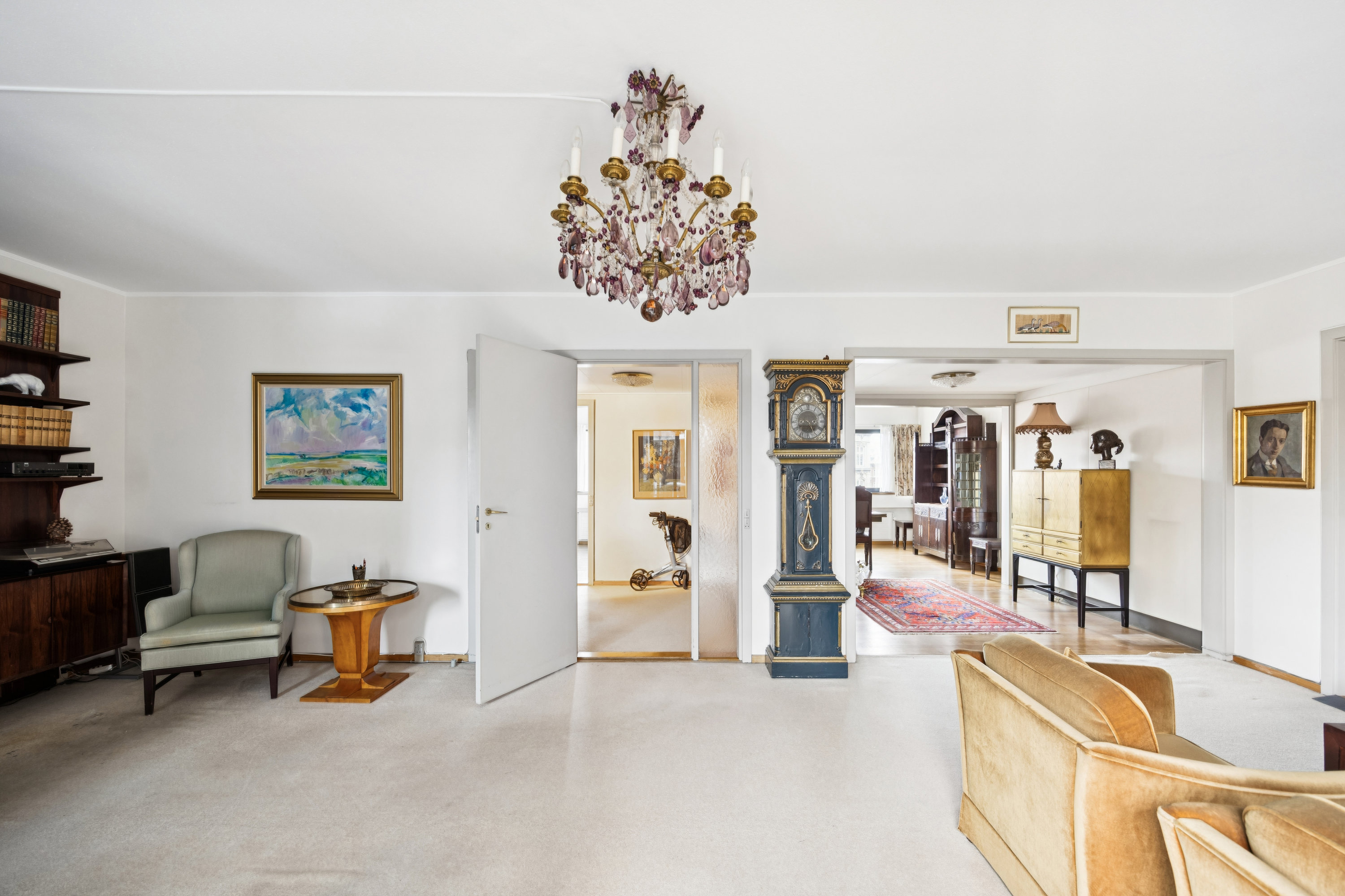 Fremhævet stue billede i fuldskærmstilstand. Billede af Frederiksberg Alle 43, 4. tv., 1820 Frederiksberg C