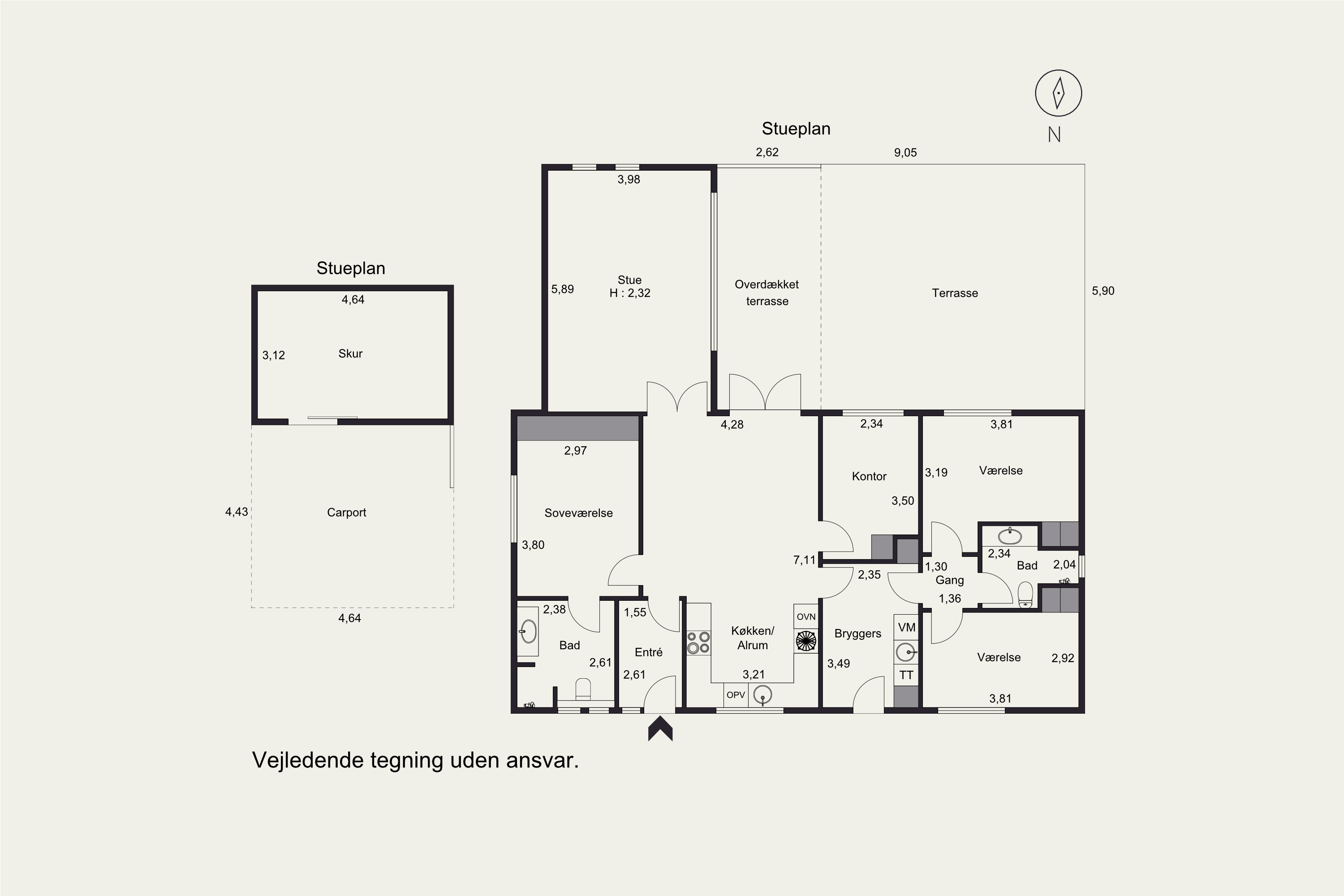 Plantegninger billede af Askelunden 13, Hou, 8300 Odder