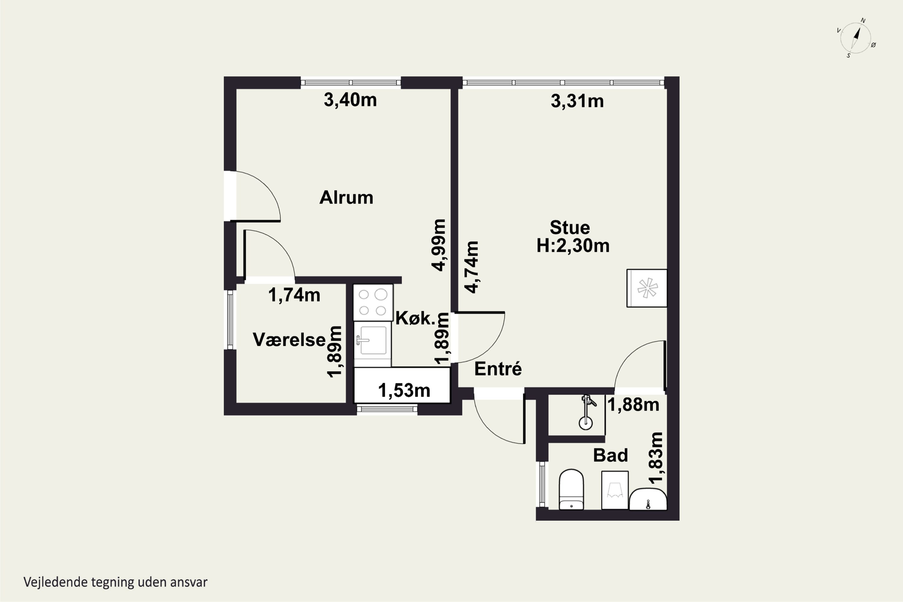 Plantegninger billede af Andebakken 1, 4760 Vordingborg