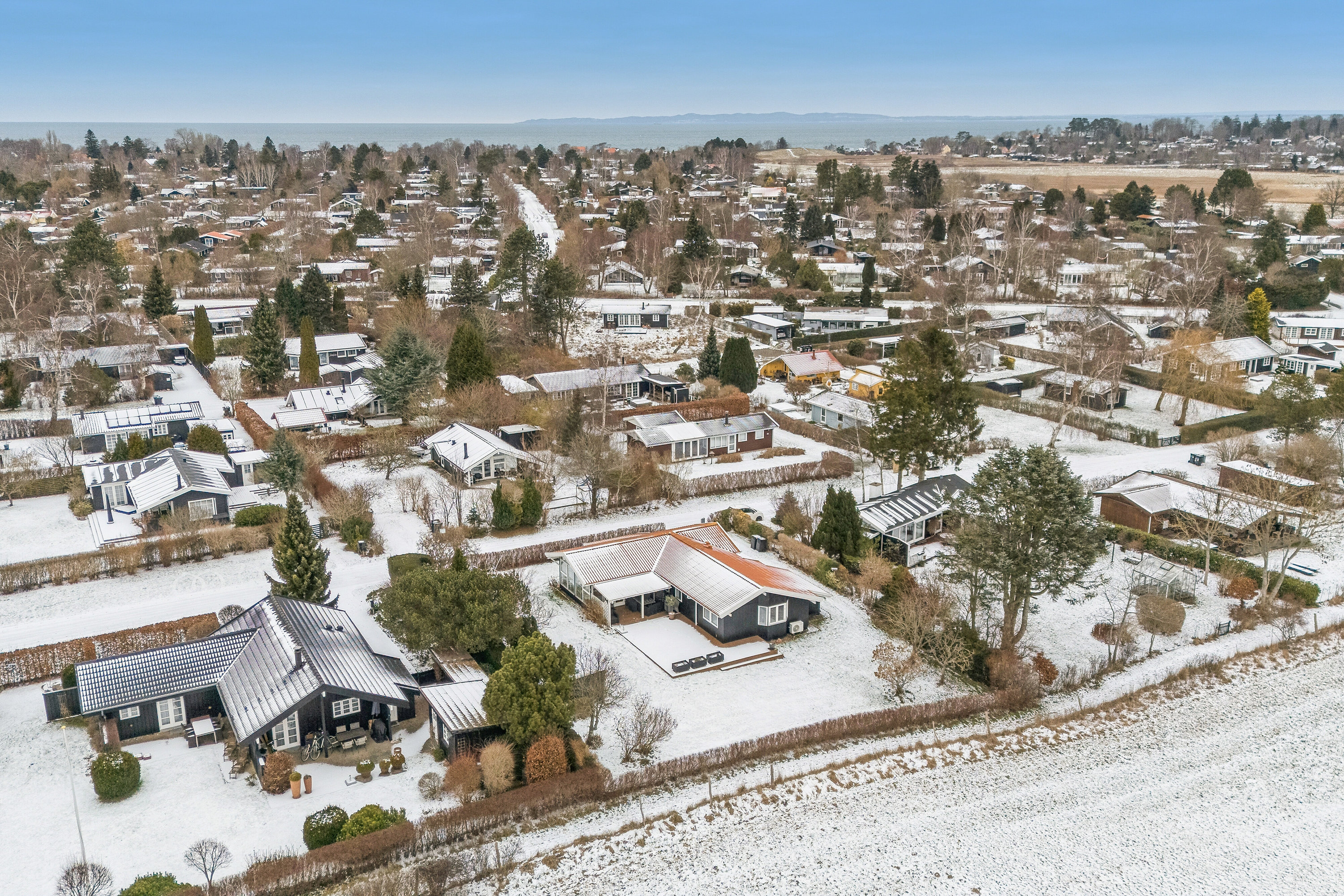 Fremhævet luftfoto billede i fuldskærmstilstand. Billede af Fasanvej 67, Villingerød, 3120 Dronningmølle