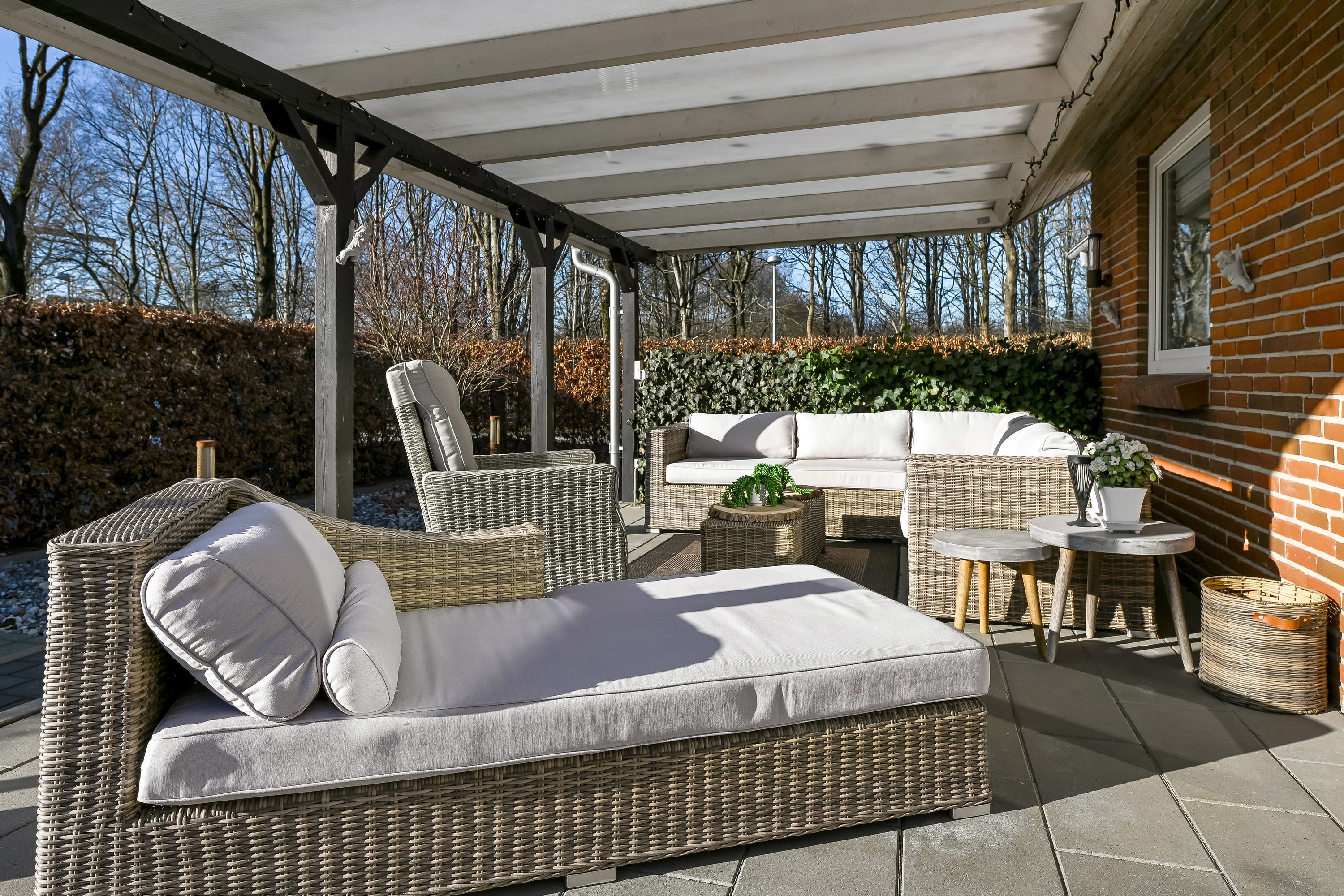 Fremhævet terrasse billede i fuldskærmstilstand. Billede af Lysningen 26, 7190 Billund