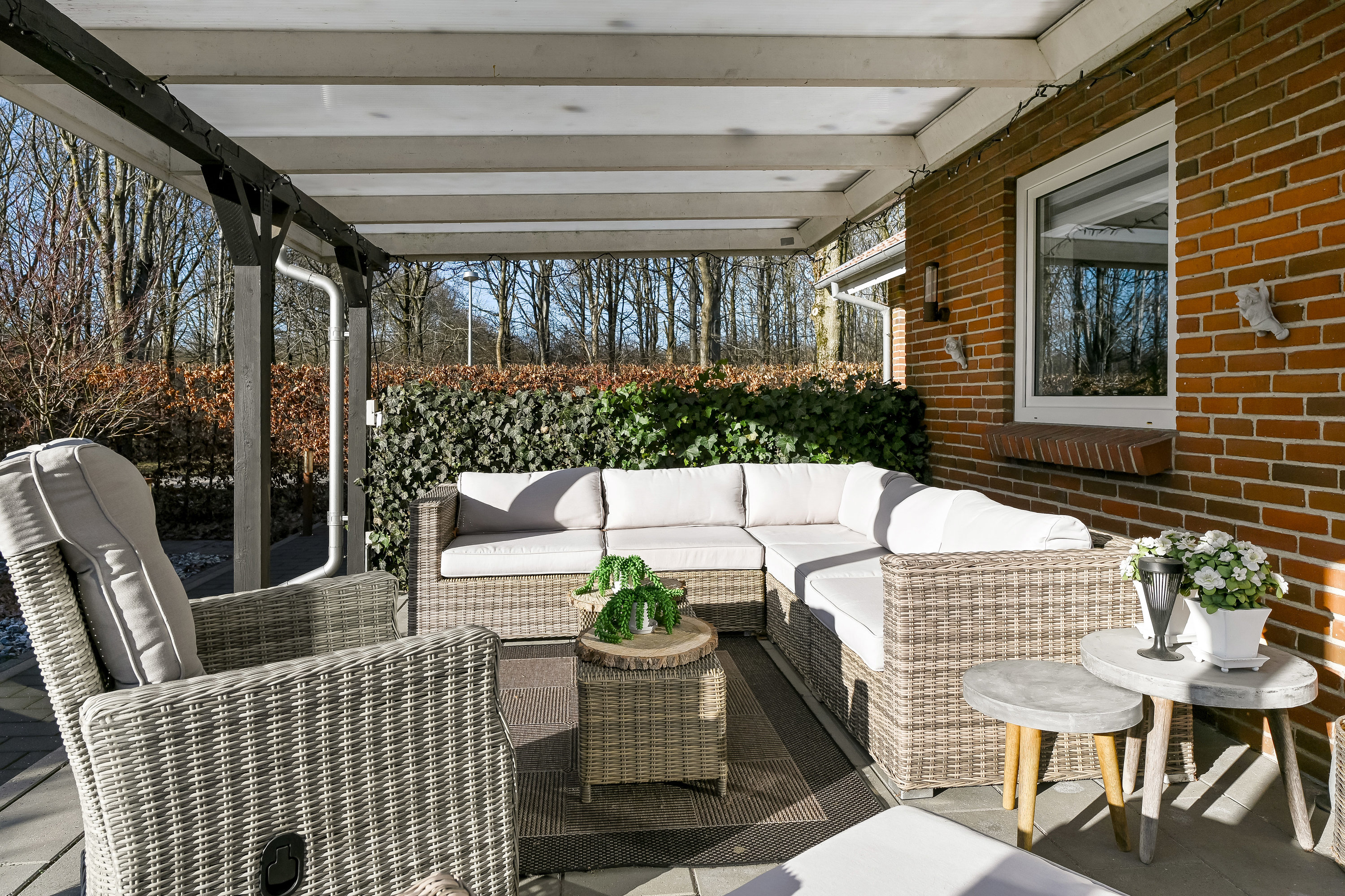 Fremhævet terrasse billede i fuldskærmstilstand. Billede af Lysningen 26, 7190 Billund