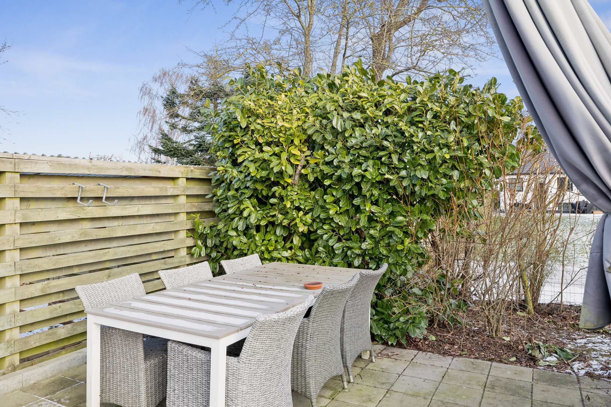 Fremhævet terrasse billede i fuldskærmstilstand. Billede af Lemvigvej 11, 8940 Randers SV