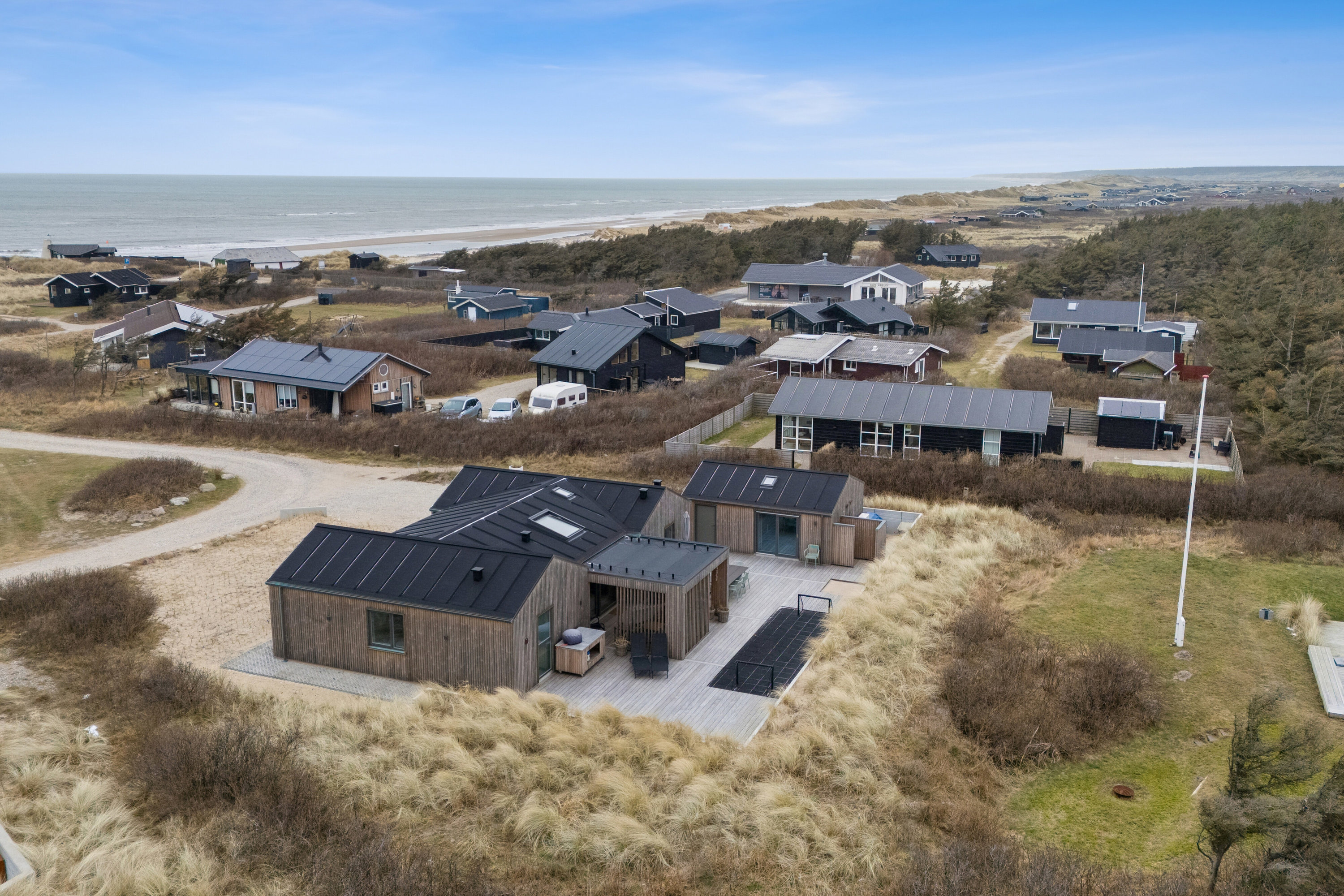 Fremhævet luftfoto billede i fuldskærmstilstand. Billede af Ved Stranden 5, Skal Klit, 9800 Hjørring