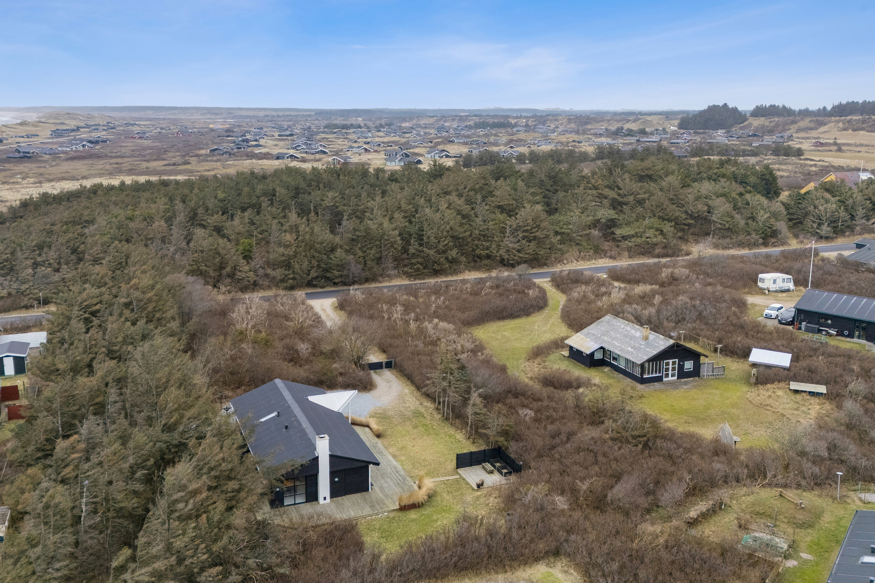 Fremhævet luftfoto billede i fuldskærmstilstand. Billede af Ved Stranden 5, Skal Klit, 9800 Hjørring