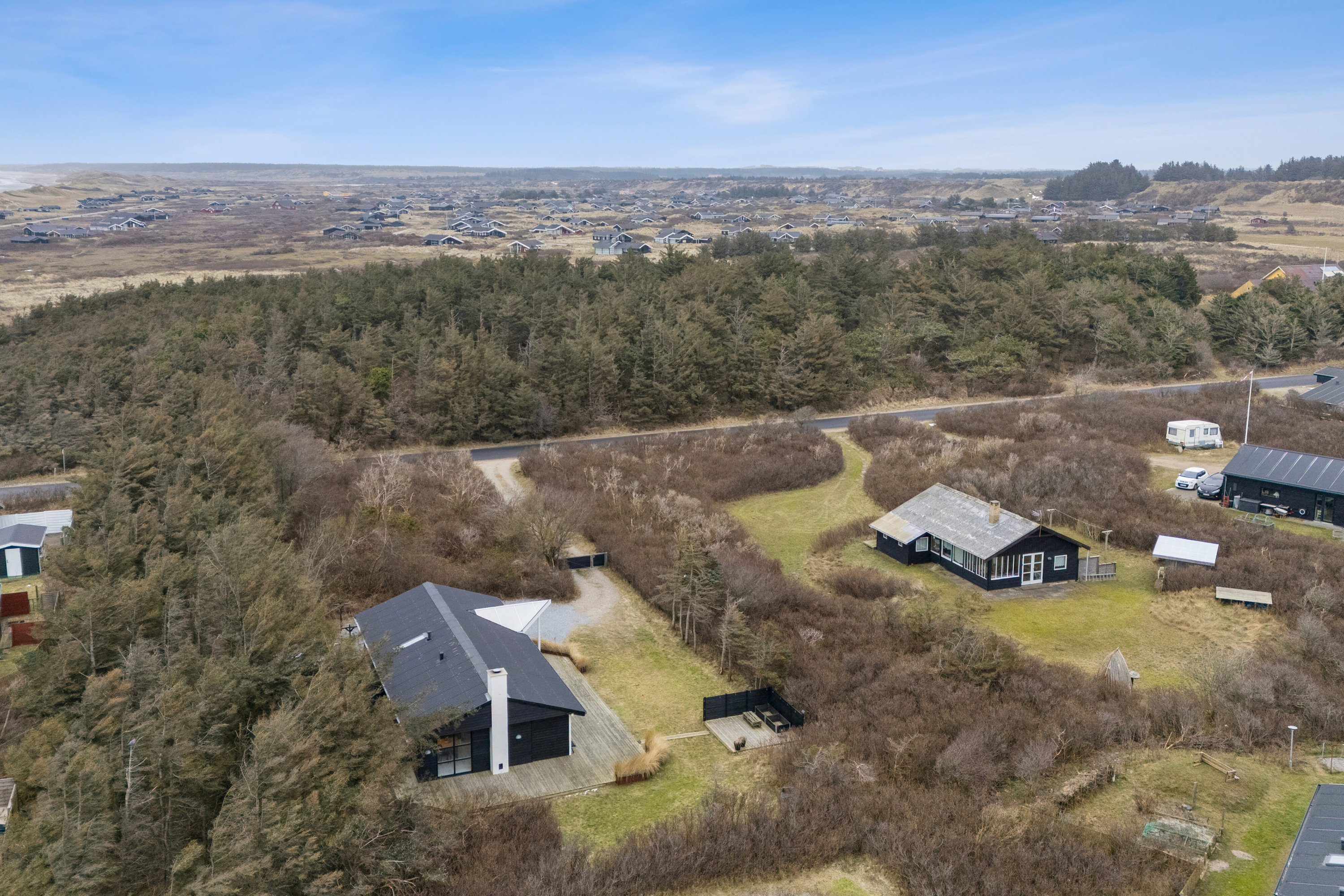 Fremhævet luftfoto billede i fuldskærmstilstand. Billede af Ved Stranden 5, Skal Klit, 9800 Hjørring