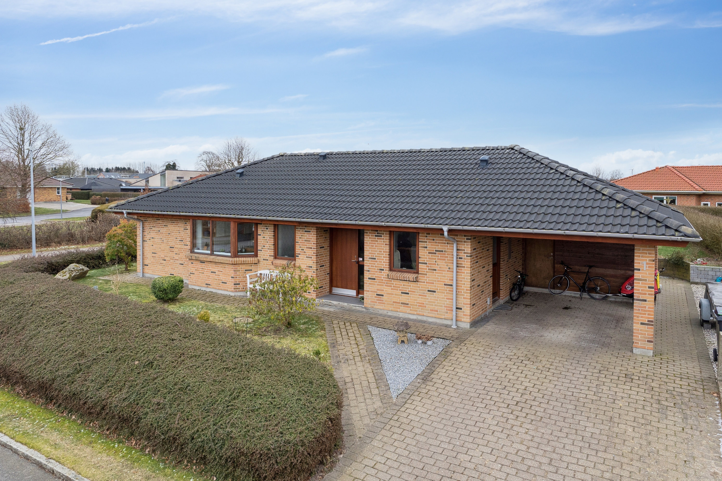 Fremhævet luftfoto billede i fuldskærmstilstand. Billede af Rosenhaven 1, 8620 Kjellerup