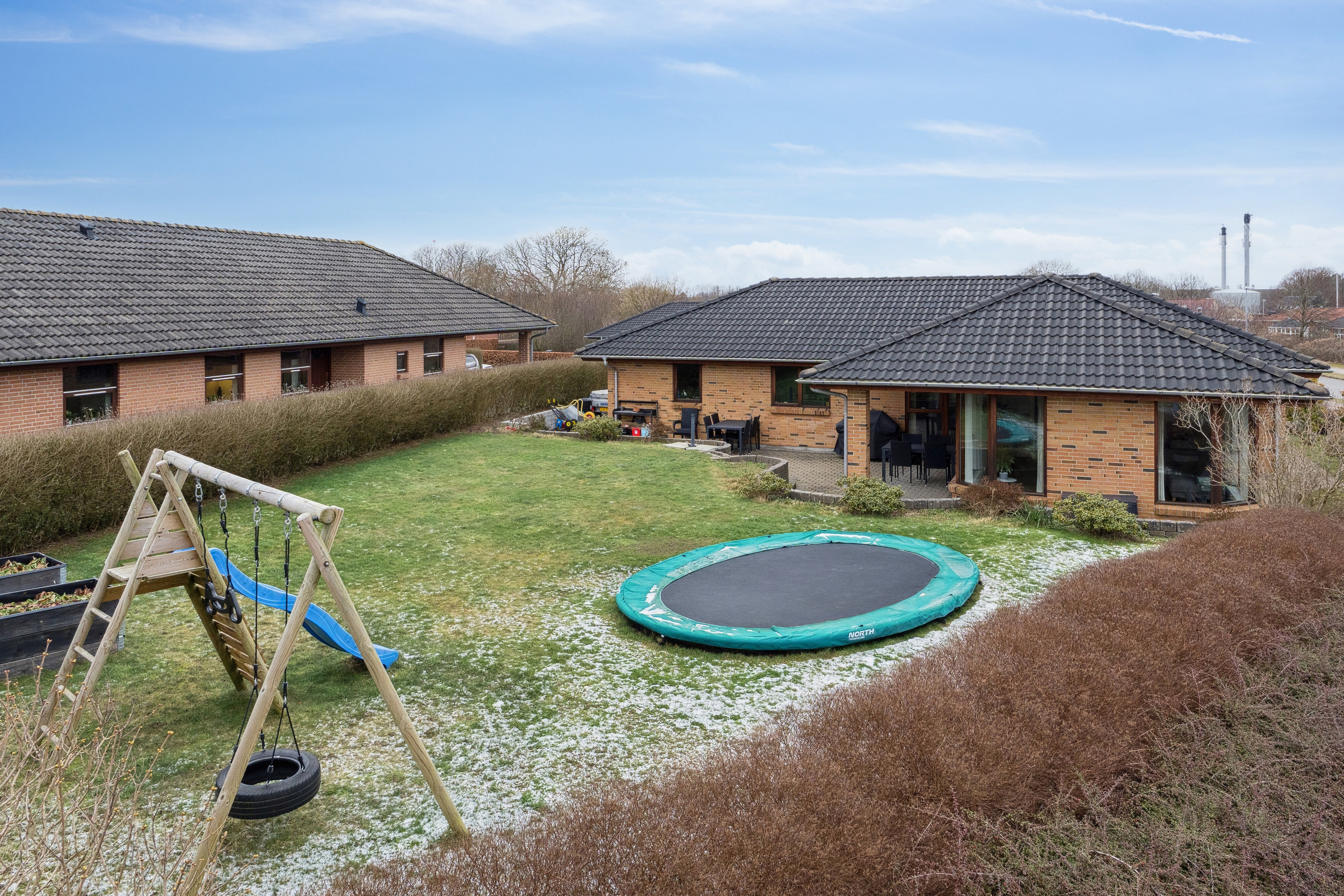 Fremhævet luftfoto billede i fuldskærmstilstand. Billede af Rosenhaven 1, 8620 Kjellerup