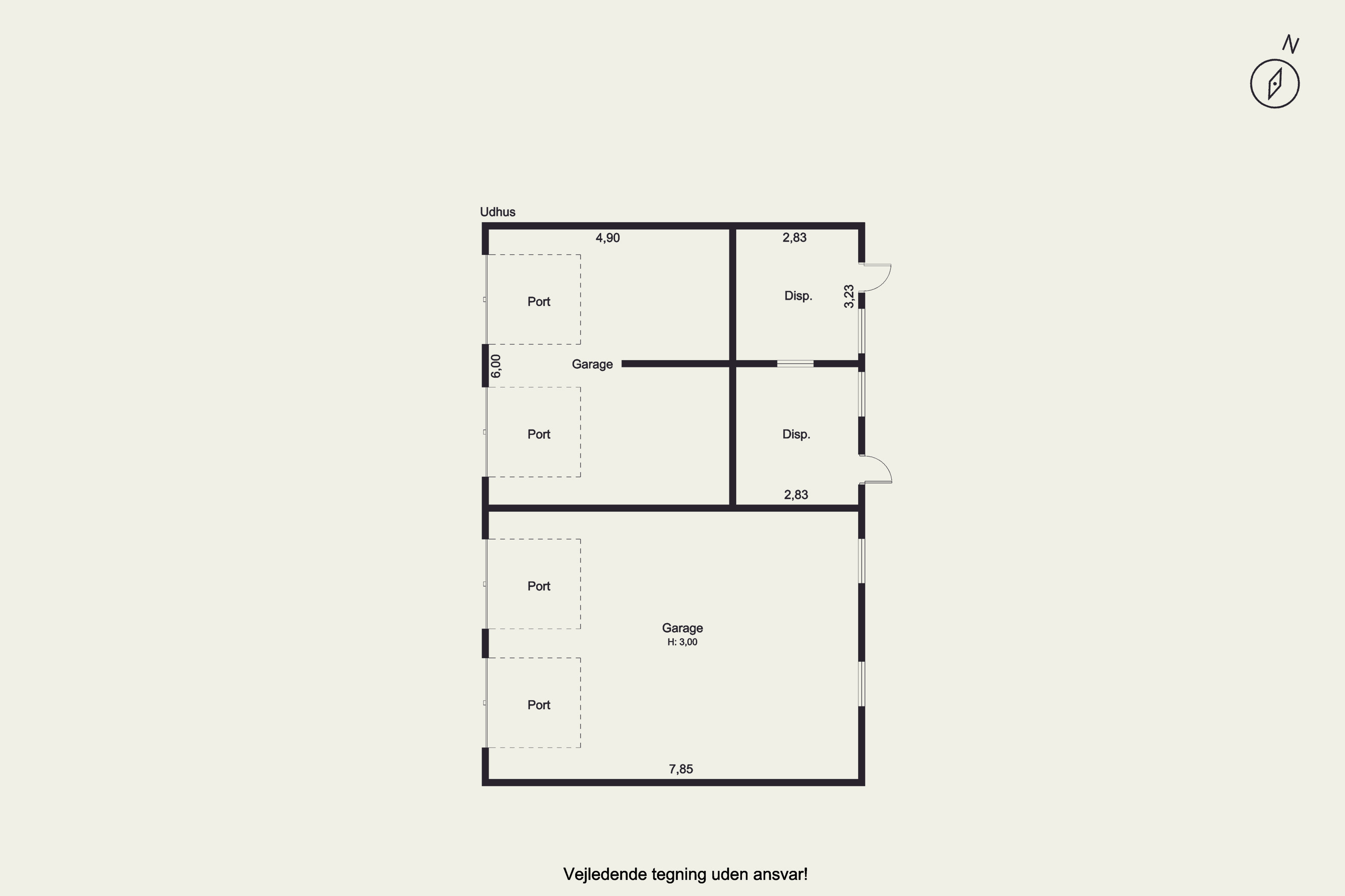 Plantegninger billede af Stationsvej 9, Uggerslev, 5450 Otterup