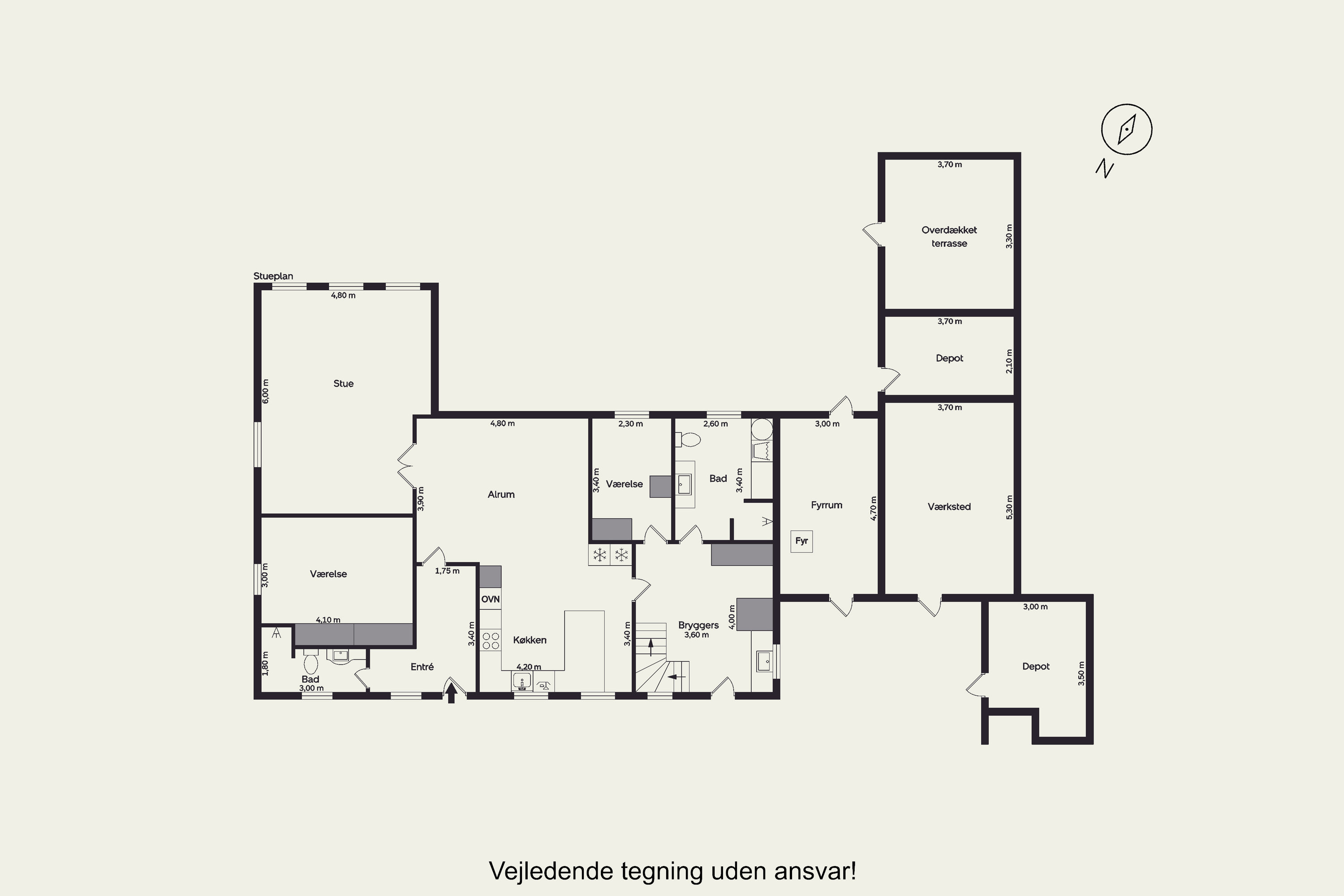 Plantegninger billede af Søndergade 5, Hoven, 6880 Tarm