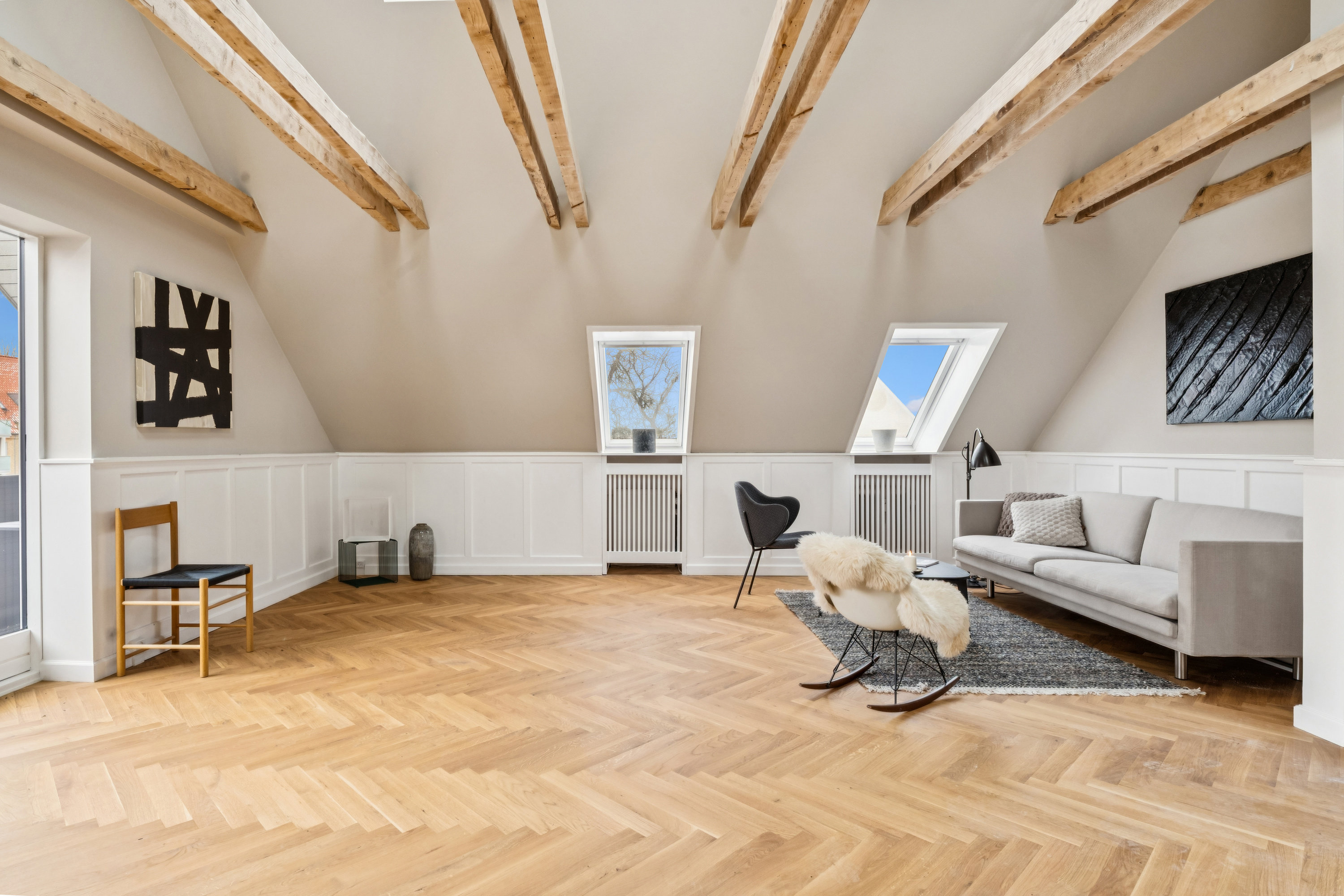 Fremhævet stue billede i fuldskærmstilstand. Billede af Fyrrebakken 20, 2., 9000 Aalborg