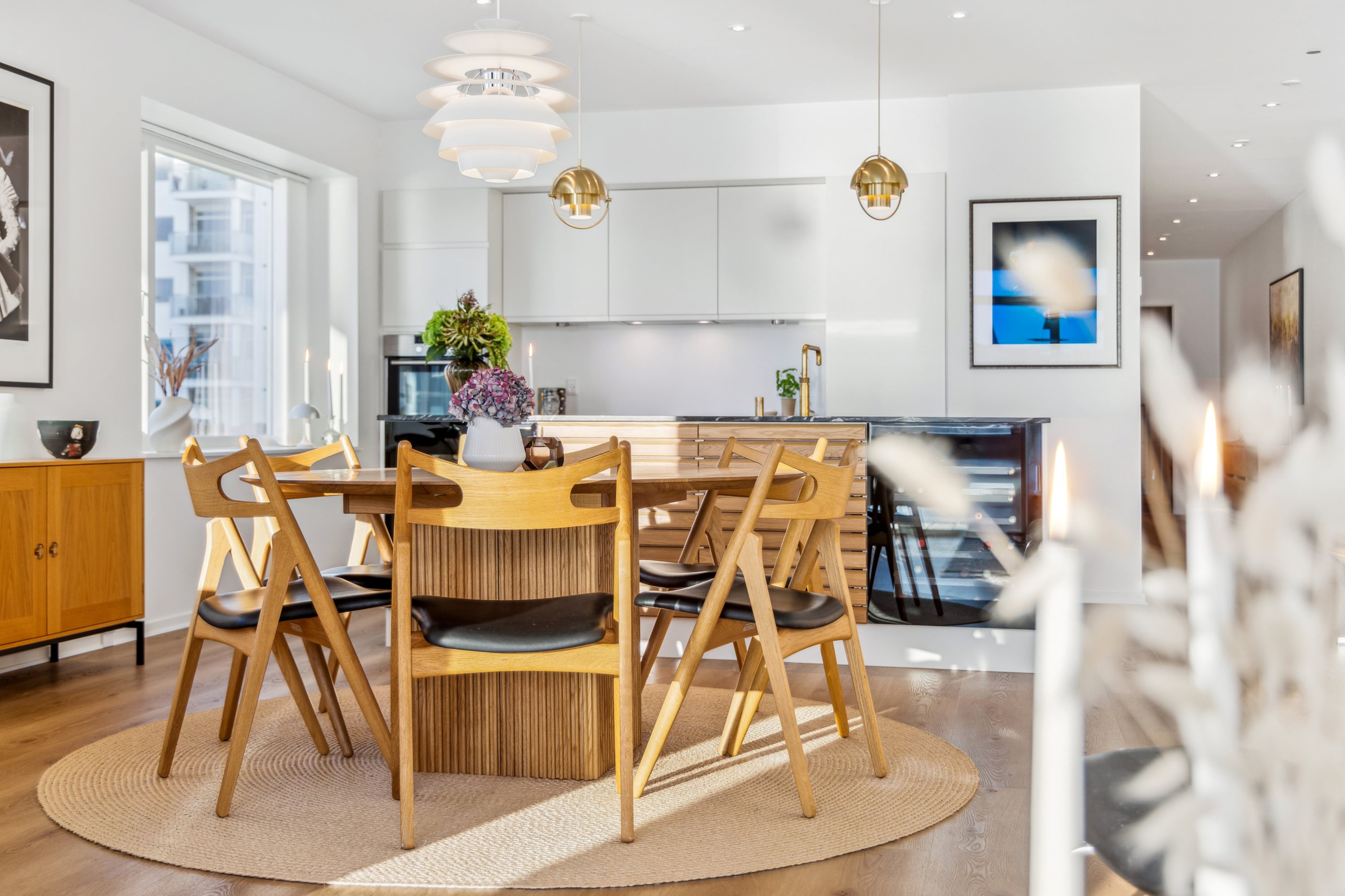 Fremhævet spisestue billede i fuldskærmstilstand. Billede af Sundby Brygge 11, st.. mf., 9400 Nørresundby