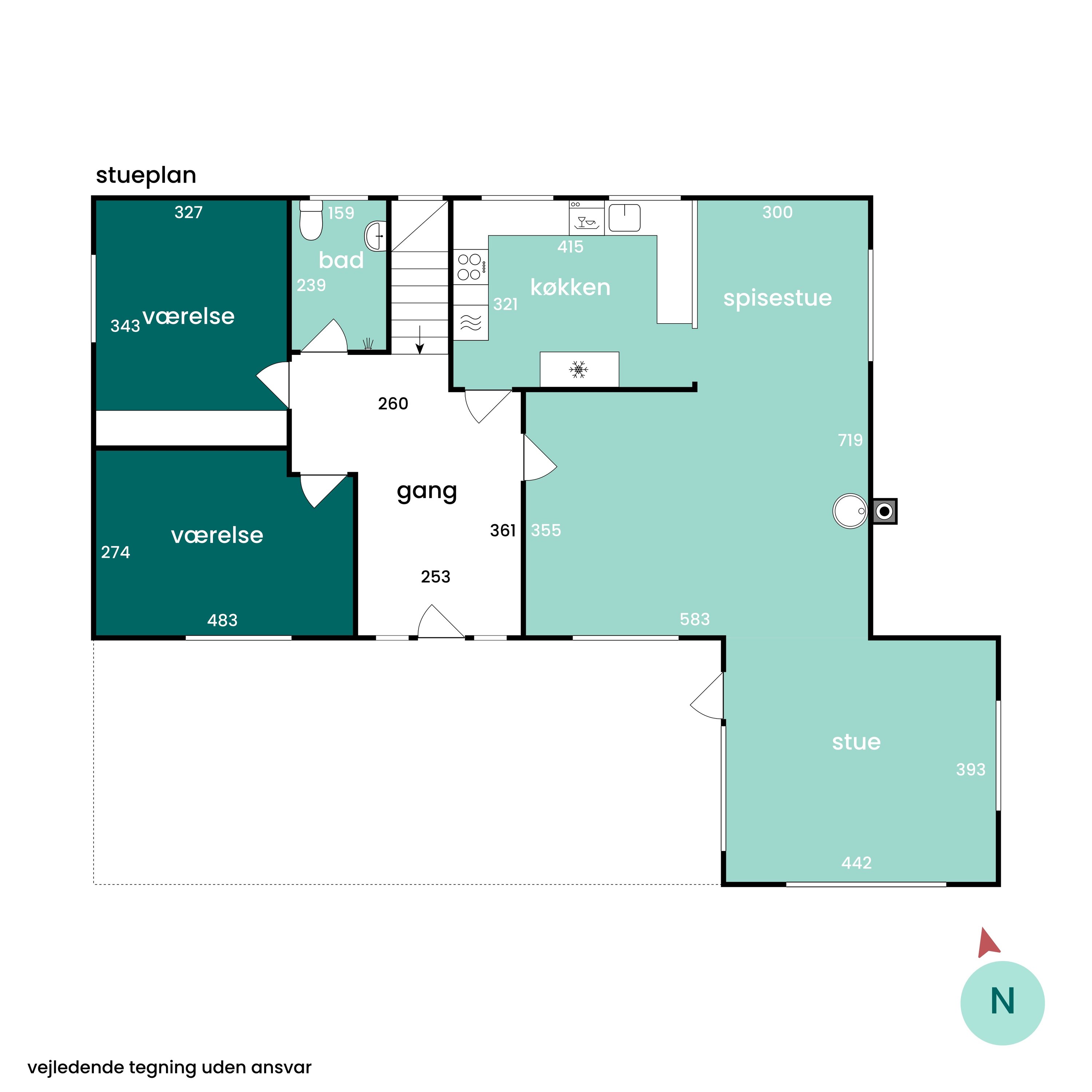 Plantegninger billede af Frørup Byvej 3B, 5871 Frørup