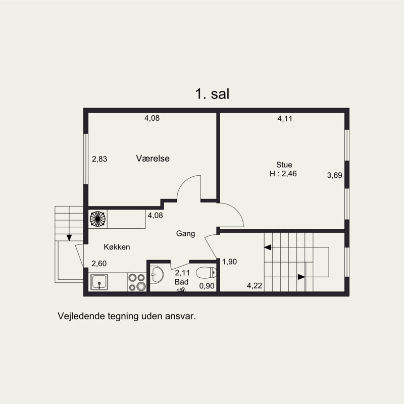 Plantegninger billede af Møllegade 38, 8700 Horsens