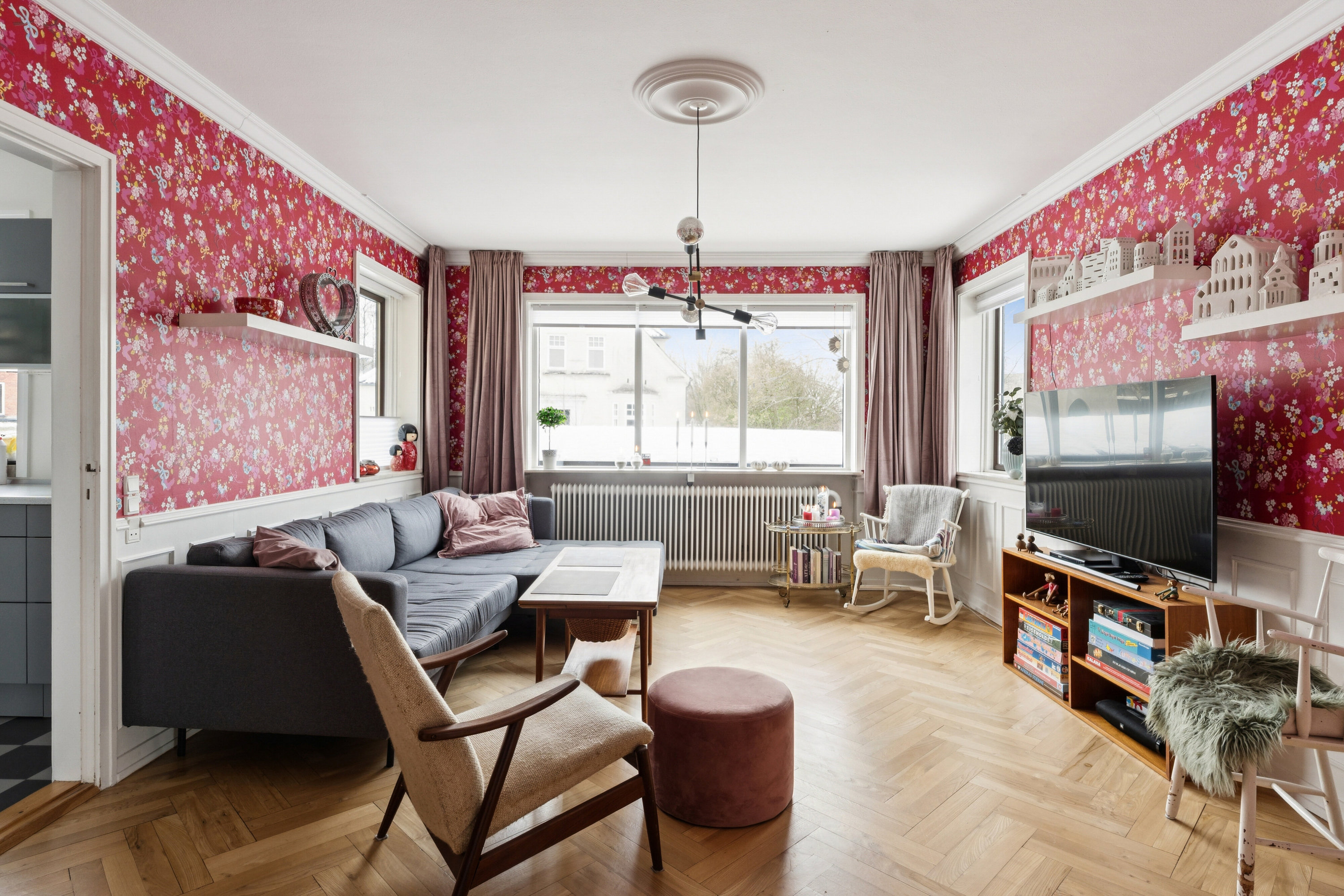 Fremhævet stue billede i fuldskærmstilstand. Billede af Præstøvej 16, 4640 Faxe