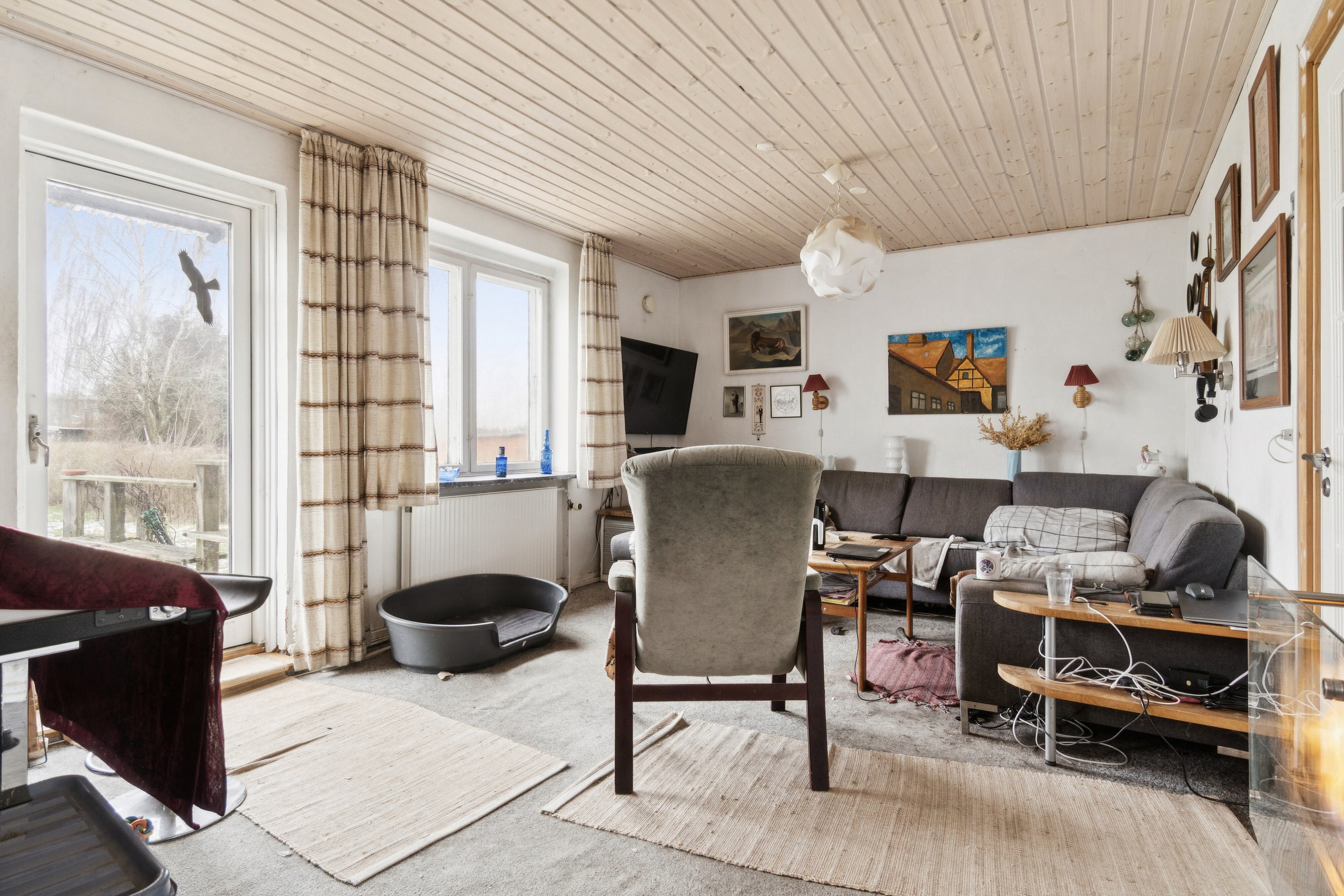 Fremhævet stue billede i fuldskærmstilstand. Billede af Gyvelvej 17, 4200 Slagelse