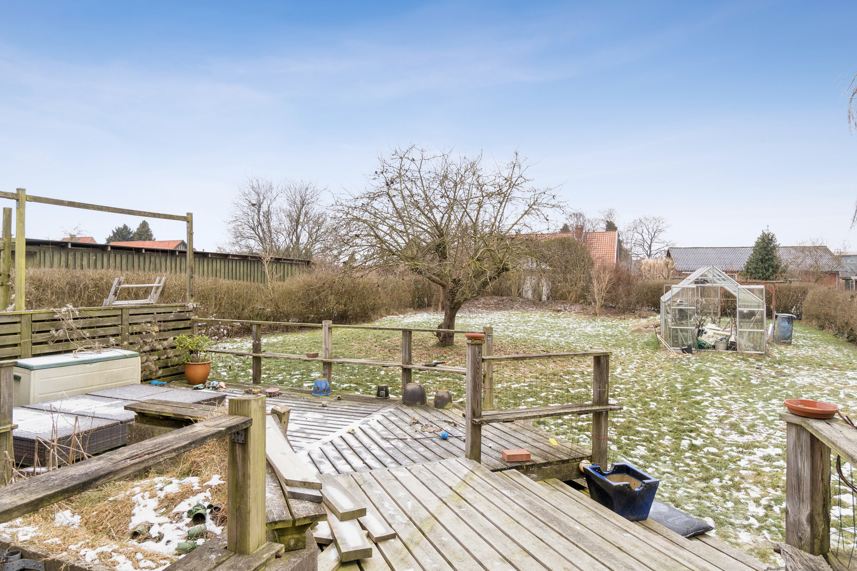 Fremhævet terrasse billede i fuldskærmstilstand. Billede af Gyvelvej 17, 4200 Slagelse