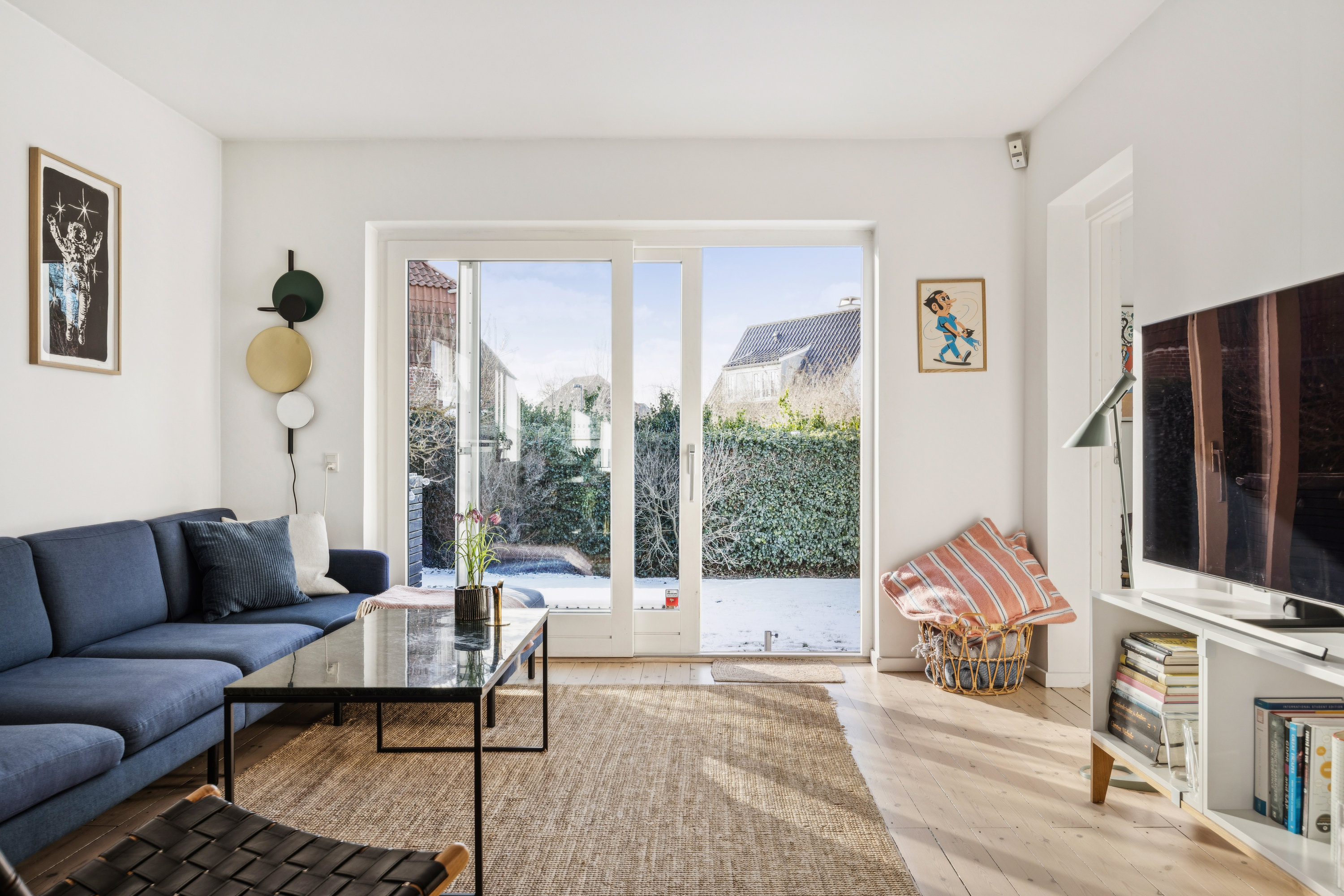 Fremhævet stue billede i fuldskærmstilstand. Billede af Langagervej 17B, 2500 Valby