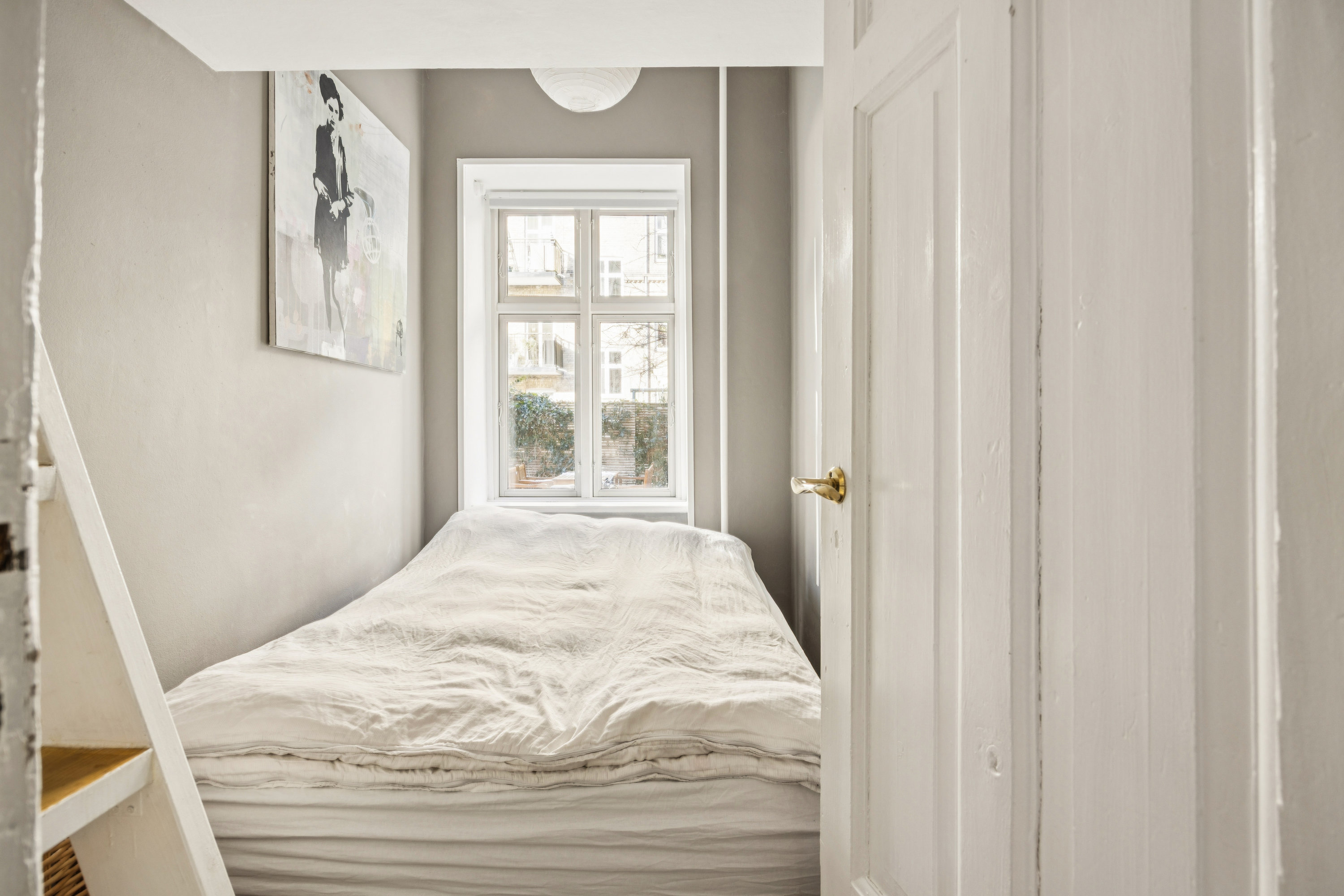 Fremhævet værelse billede i fuldskærmstilstand. Billede af N.J. Fjords Alle 2, st.. tv., 1957 Frederiksberg C