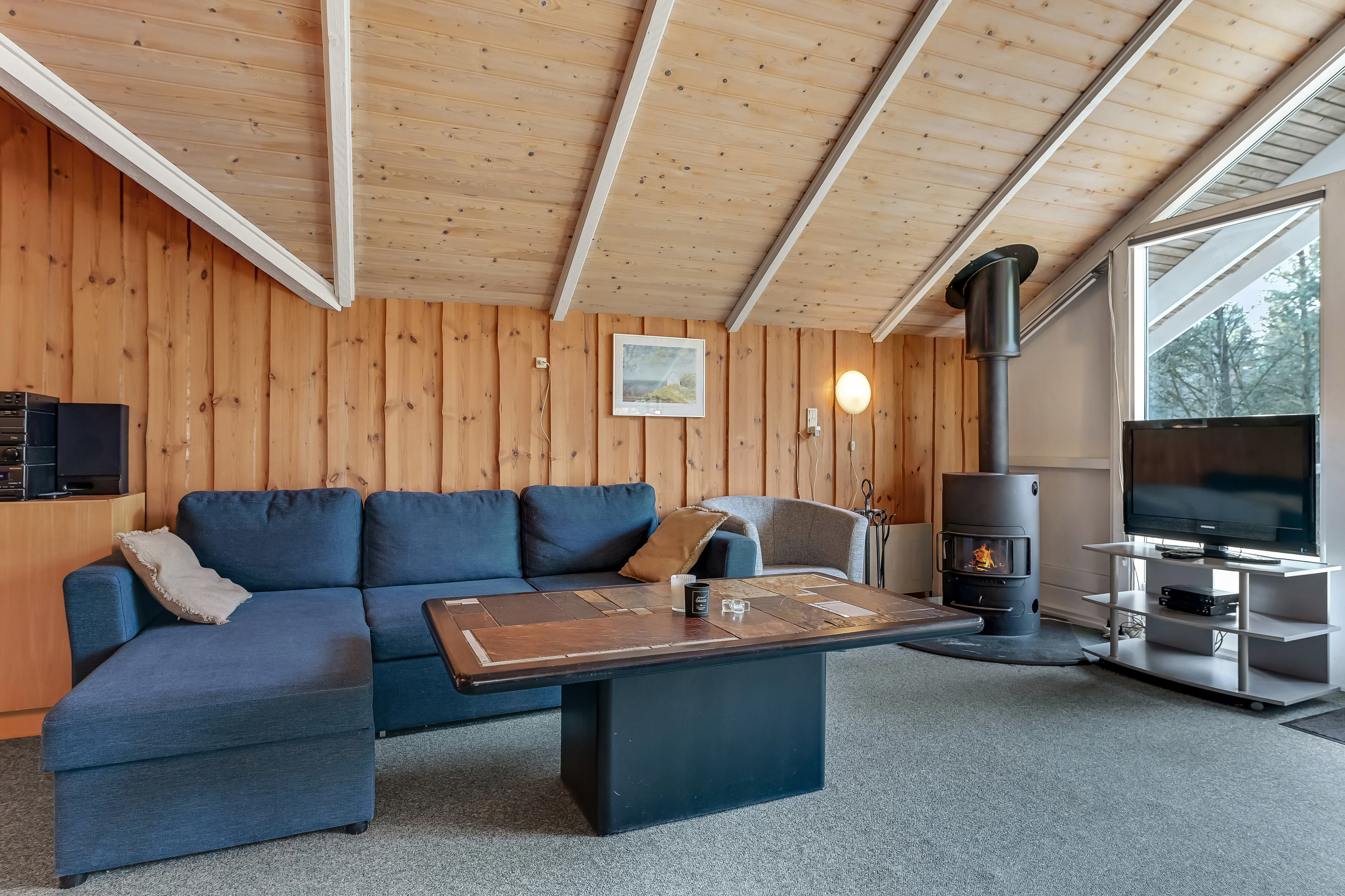 Fremhævet stue billede i fuldskærmstilstand. Billede af Hedevej 40, Ho, 6857 Blåvand