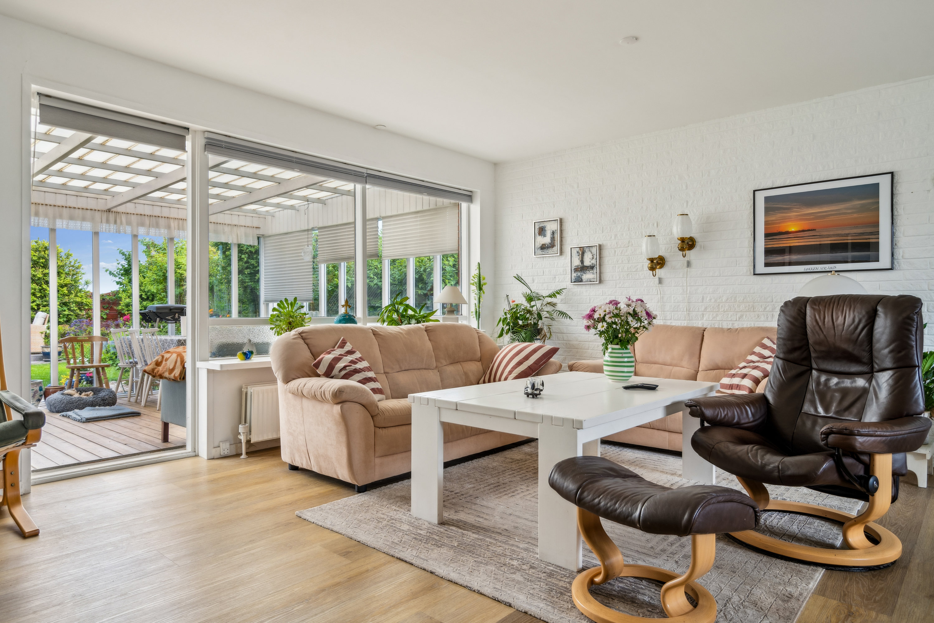 Fremhævet stue billede i fuldskærmstilstand. Billede af Kløvervangen 13, 9850 Hirtshals