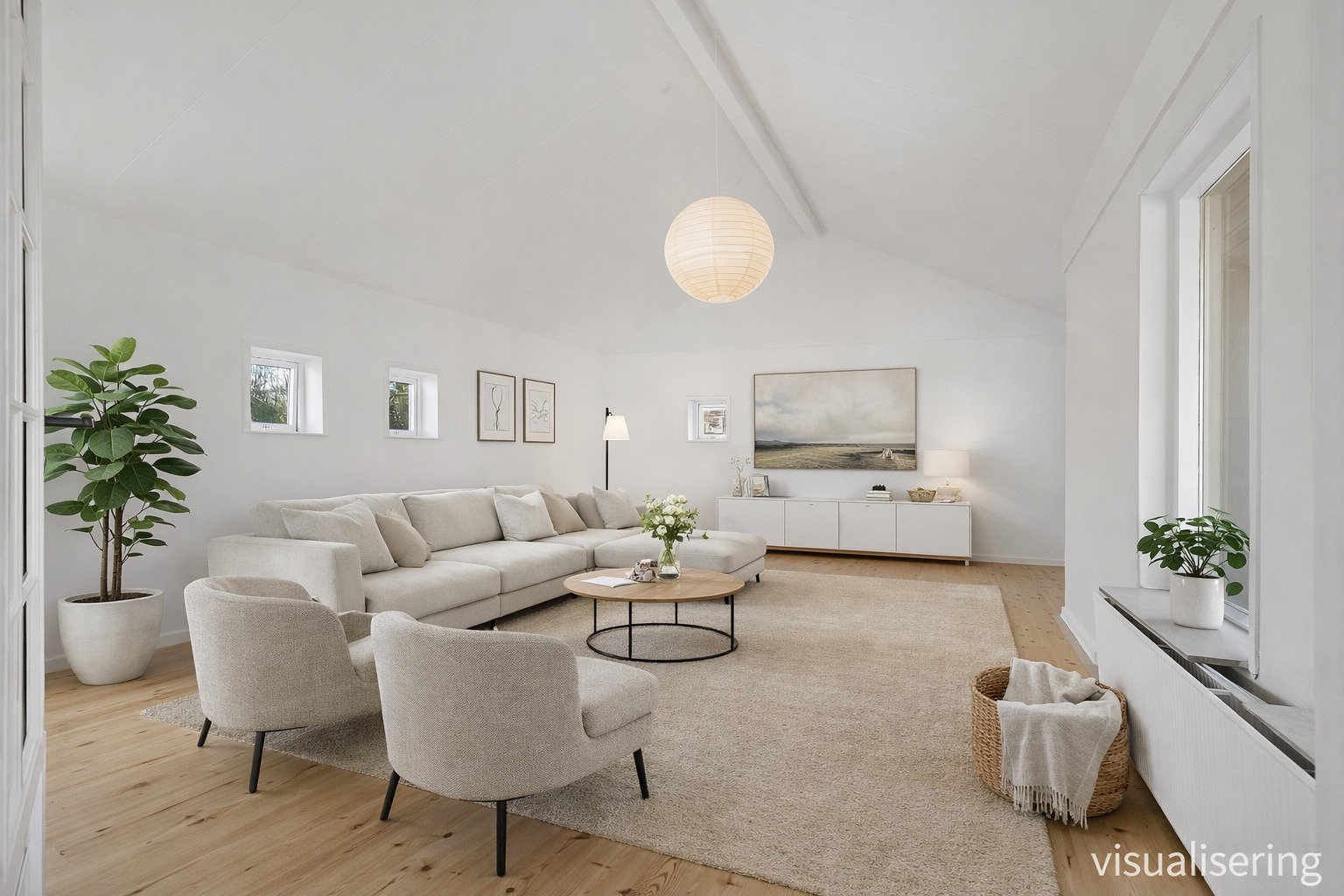 Fremhævet visualisering billede i fuldskærmstilstand. Billede af Sysselhaven 13, 6051 Almind