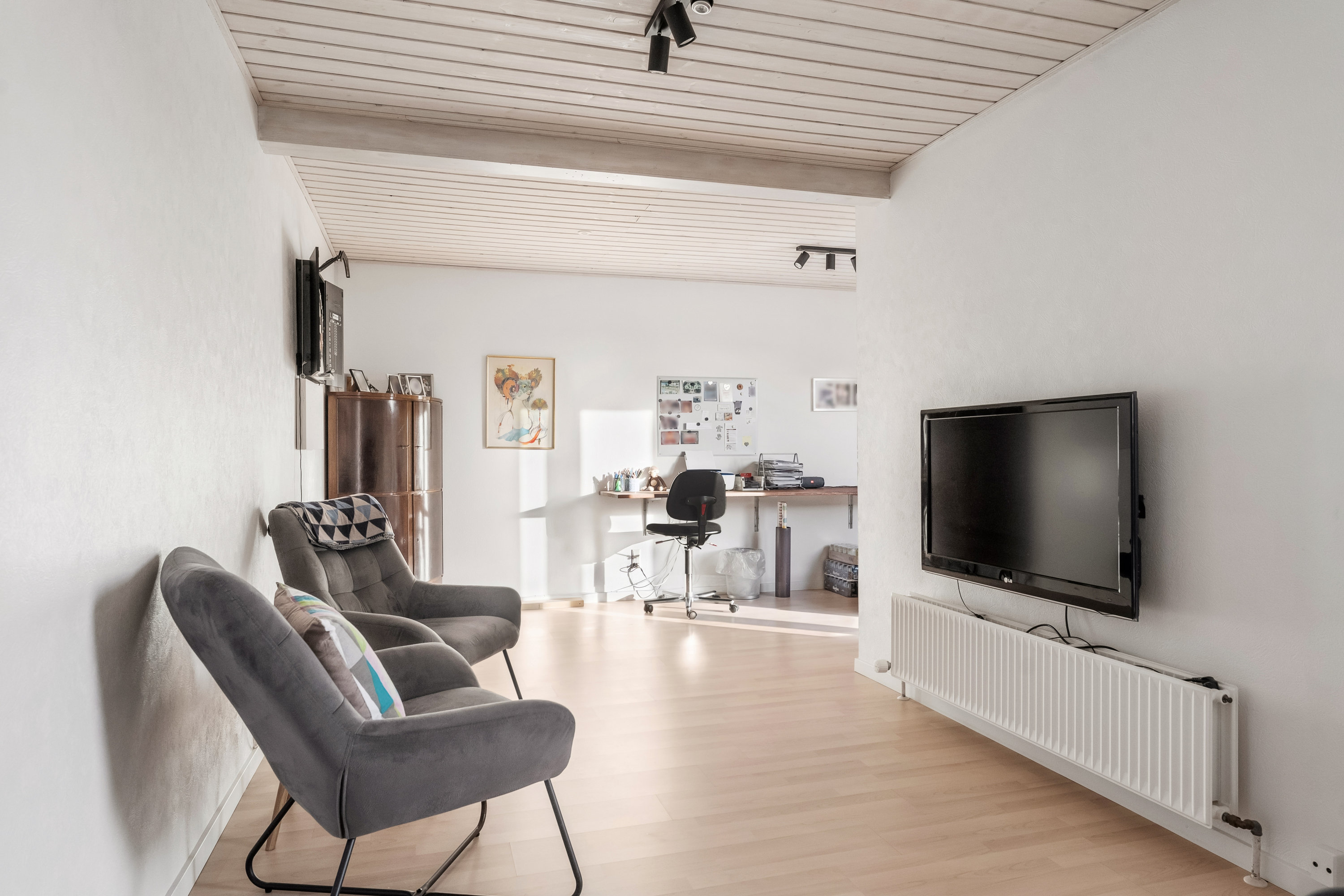 Fremhævet stue billede i fuldskærmstilstand. Billede af Lucernevej 38, 8920 Randers NV