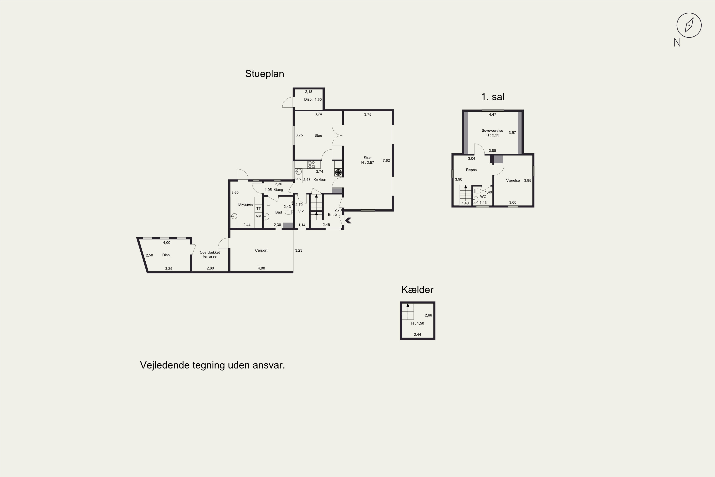 Plantegninger billede af Landevejen 22, 8350 Hundslund