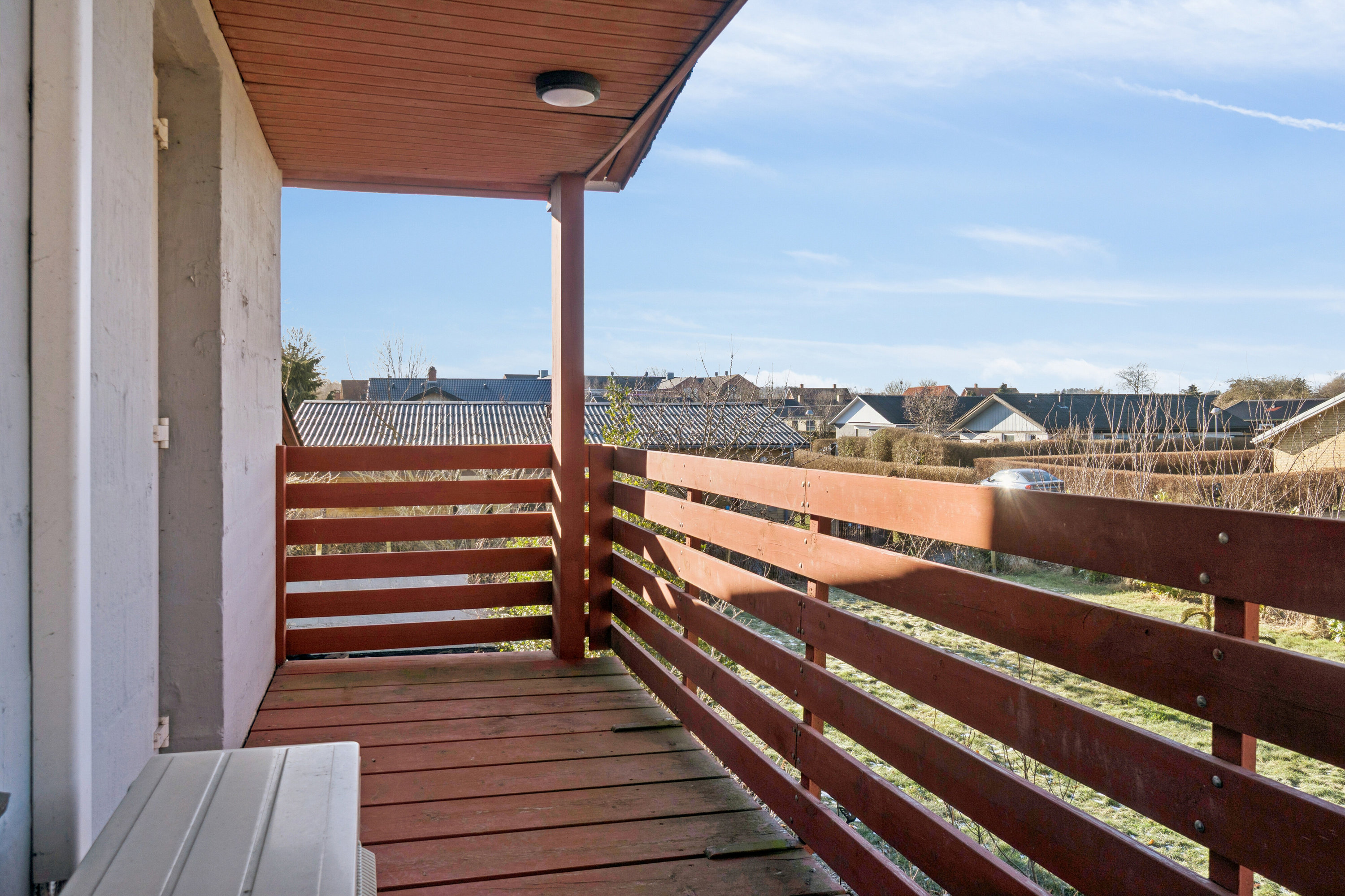 Fremhævet altan billede i fuldskærmstilstand. Billede af Skolevænget 42, 4470 Svebølle