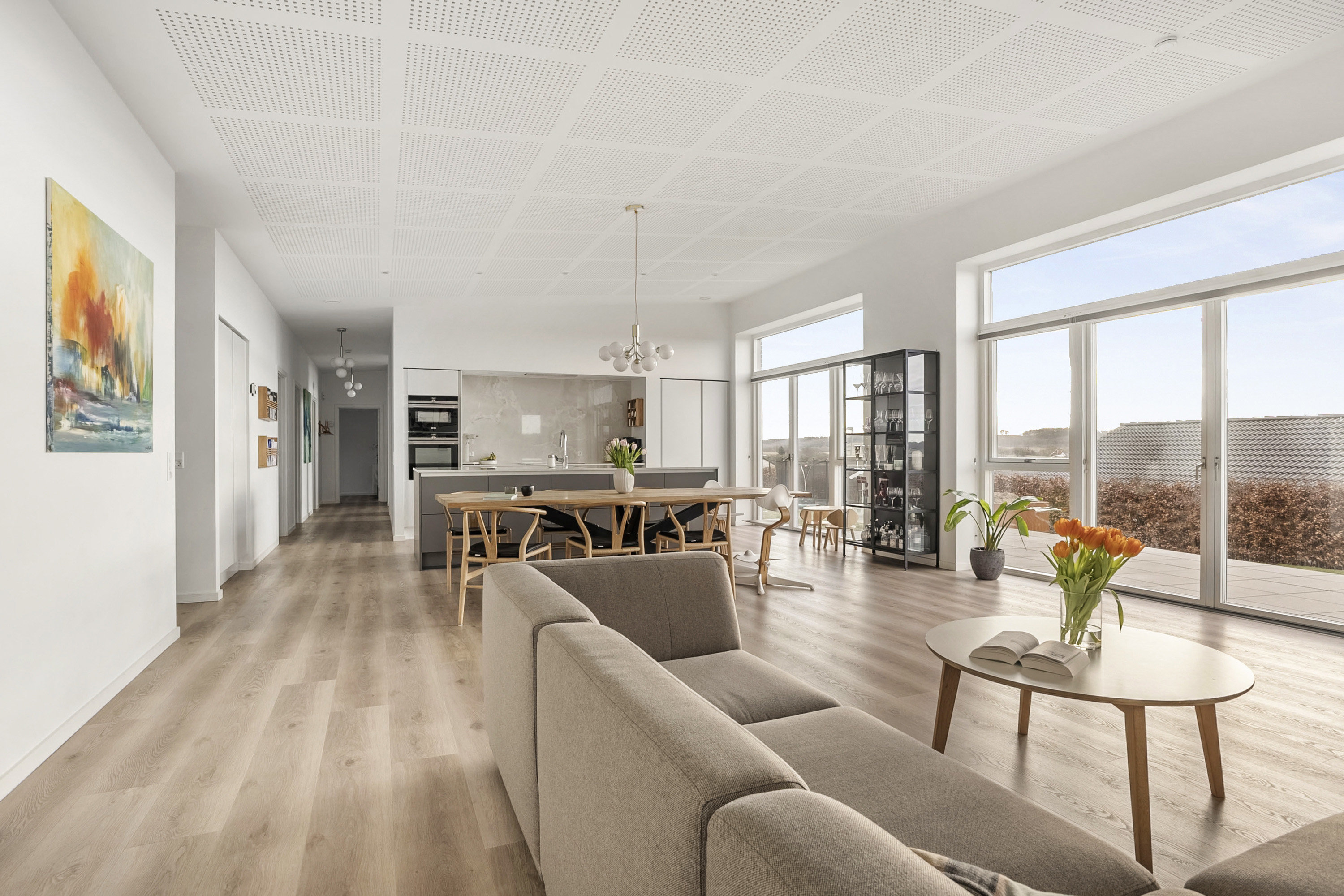 Fremhævet stue billede i fuldskærmstilstand. Billede af Renrosen 12, 8700 Horsens