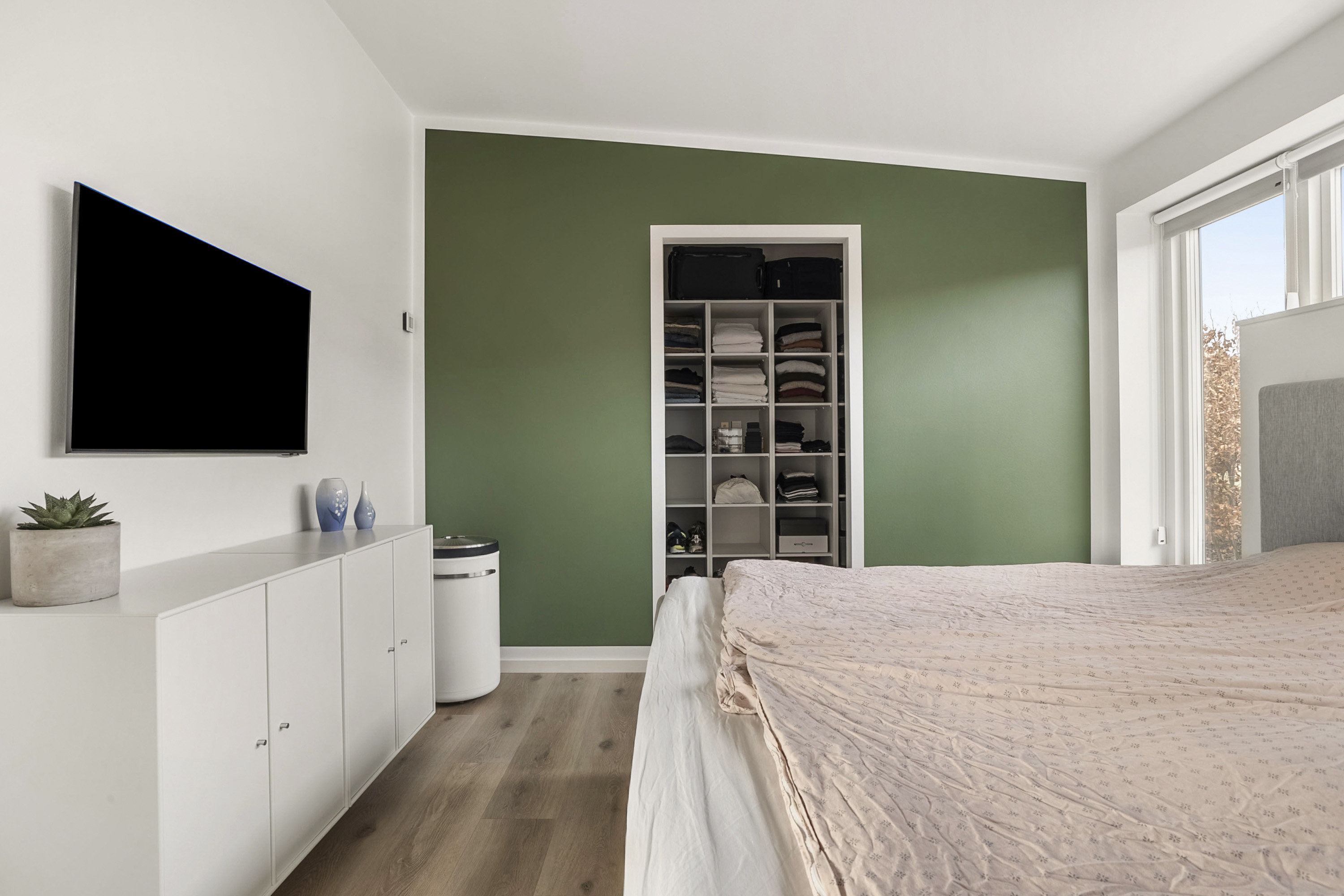 Fremhævet soveværelse billede i fuldskærmstilstand. Billede af Renrosen 12, 8700 Horsens